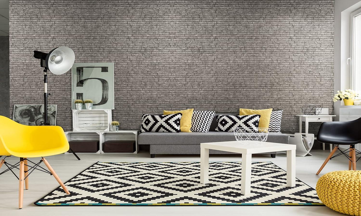 Innovera Decor by Palram Ledge Stone 24" x 24" PVC Wall Paneling in Portland Cement