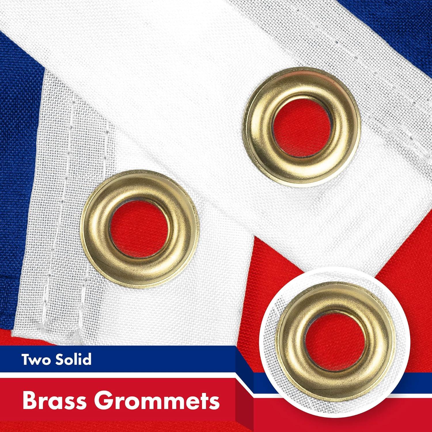 G128 - Costa Rica Costa Rican Flag 3x5 ft Printed Brass Grommets 150D Quality Polyester Flag Indoor/Outdoor - Much Thicker and More Durable than 100D and 75D Polyester