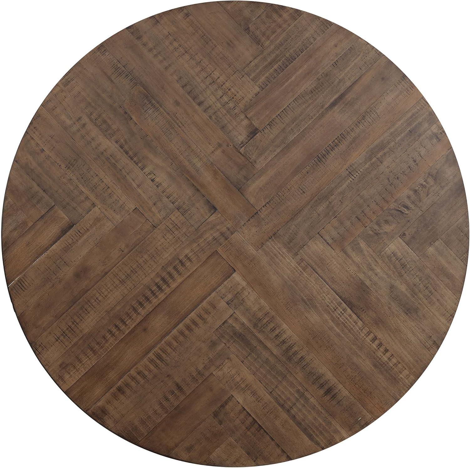 Lexicon Fideo Mahogany Transitional Wood Dining Room Round Table