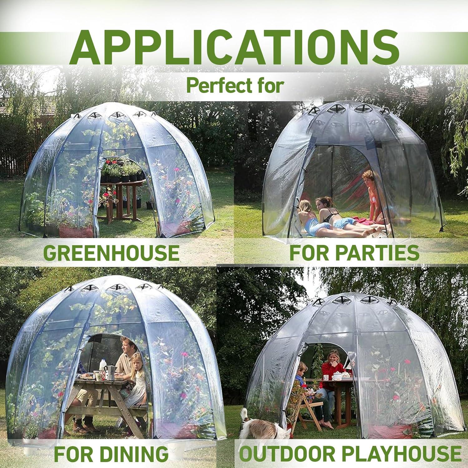 Haxnicks 11.5 Ft. W x 11.5 Ft. D Large Sunbubble Walk-in Greenhouse