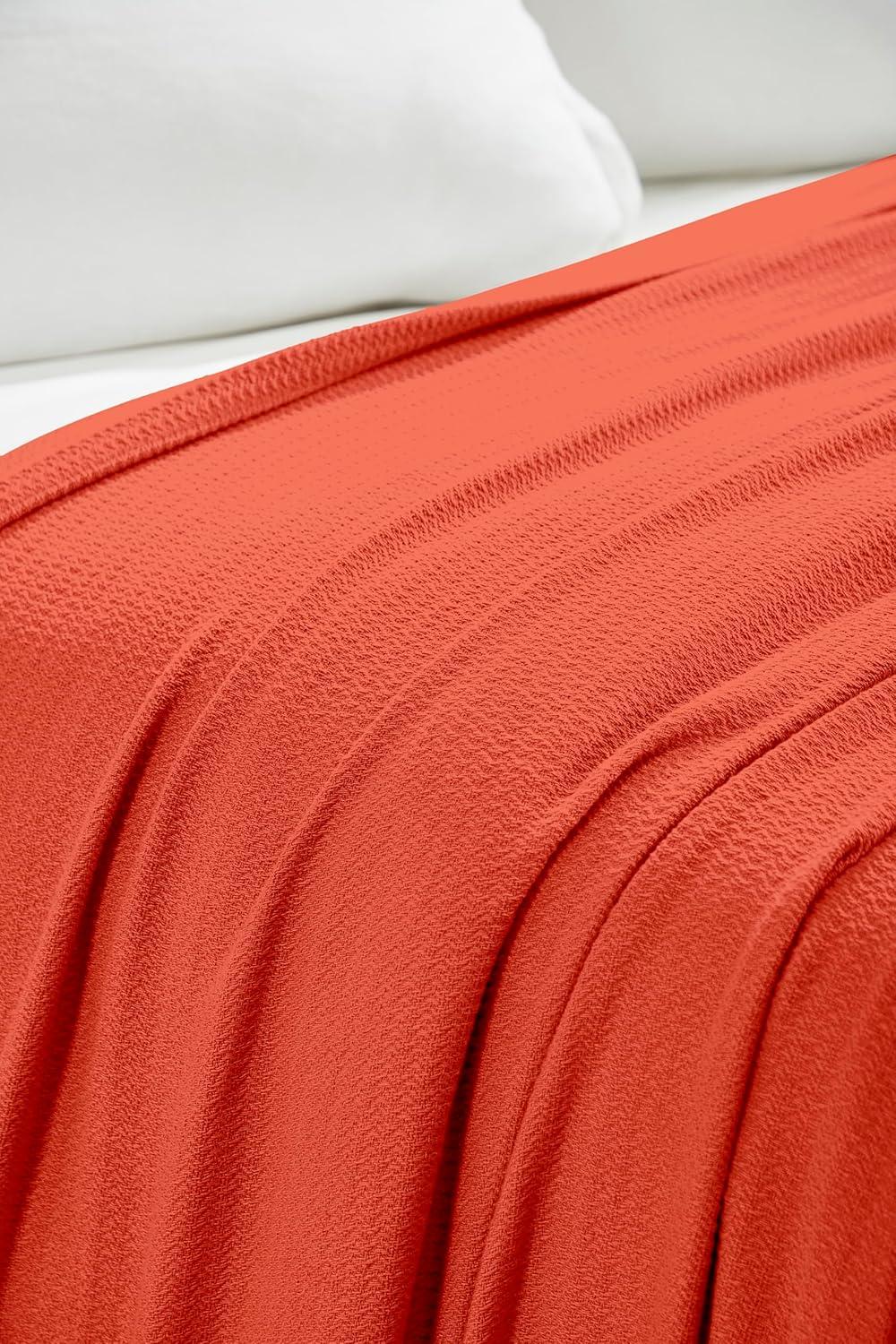 Superior Waffle Weave Honeycomb Knit Soft Textured All-Season Cotton Blanket