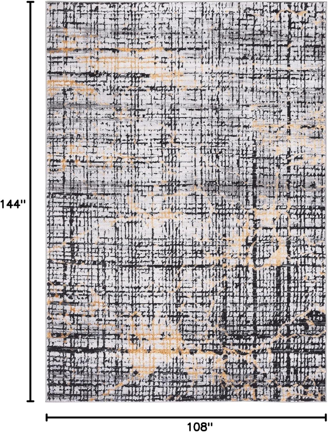 Amelia ALA248 Power Loomed Area Rug - Charcoal/Gold - 8'9"x11'9" - Safavieh.