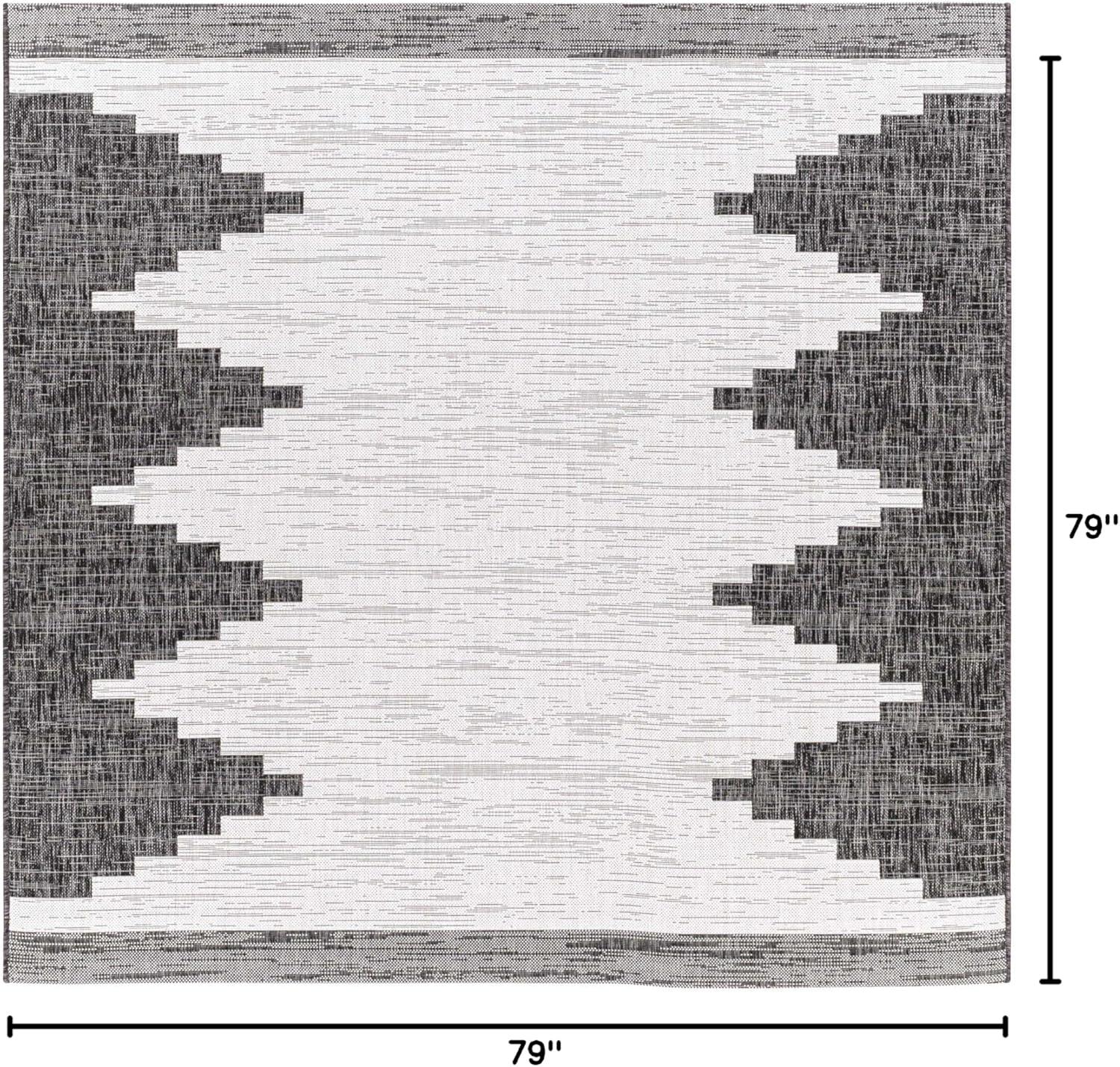 Hauteloom Square Area Rug   Black