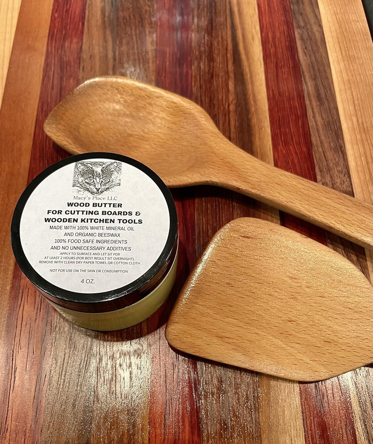 4 oz Food Safe Mineral Oil and Beeswax Wood Butter