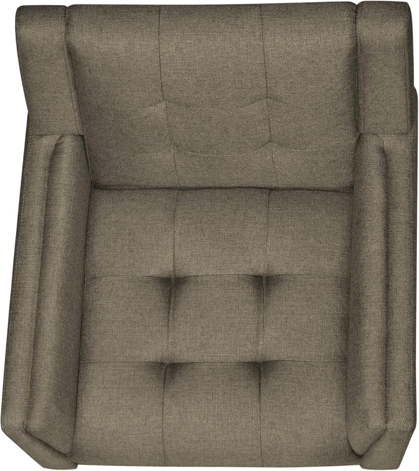 Evelyn Century Modern Fabric Arm Chair, Mocha, Walnut 31D X 30W X 32H In