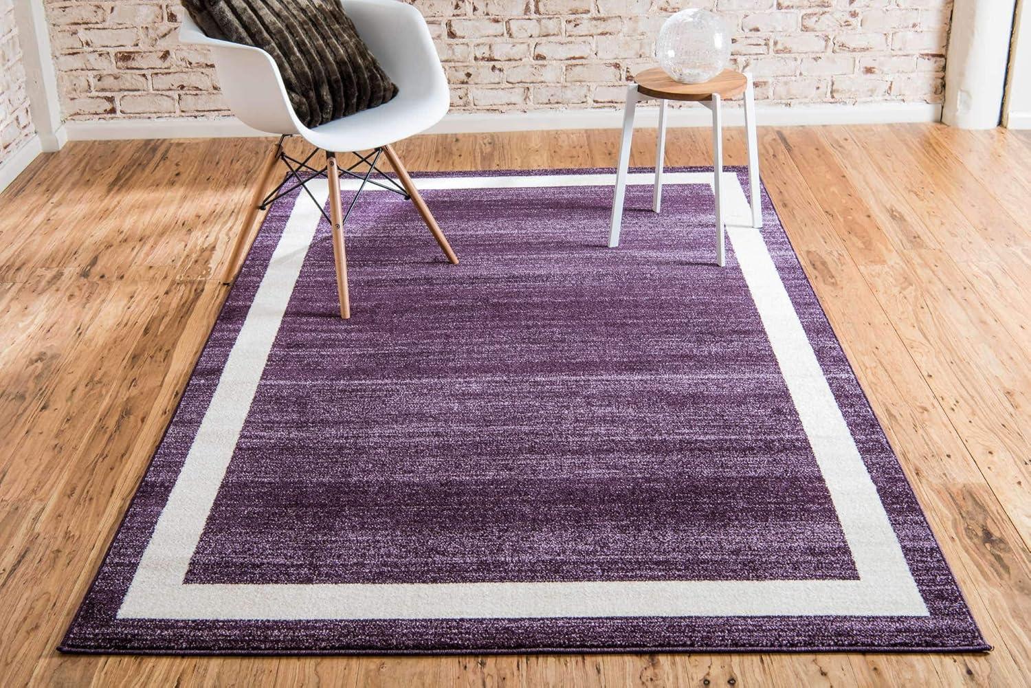 Unique Loom Del Mar Collection Area Rug - Maria (2' 2" x 3' 1" Rectangle Violet/Ivory)