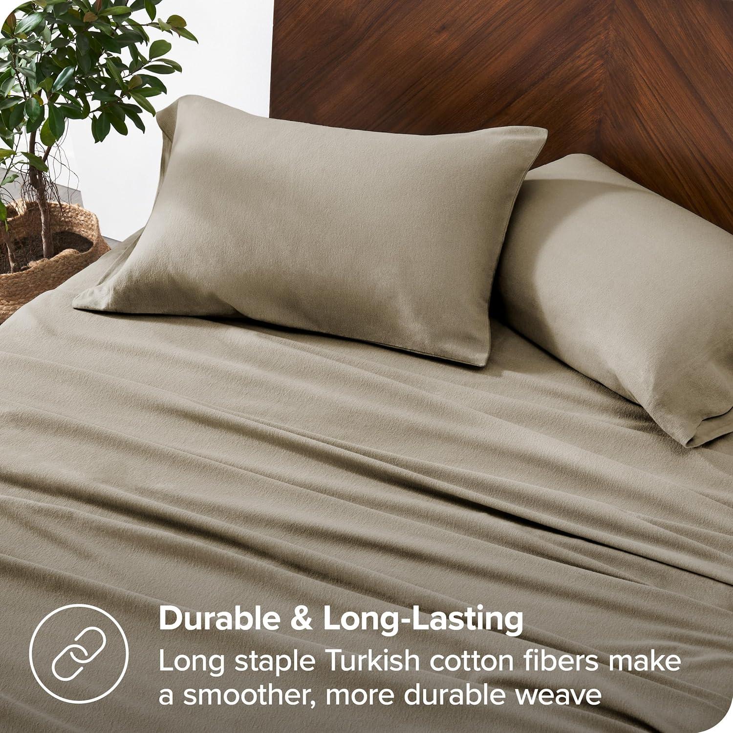 Bare Home Organic 100% Cotton Flannel Sheet Set