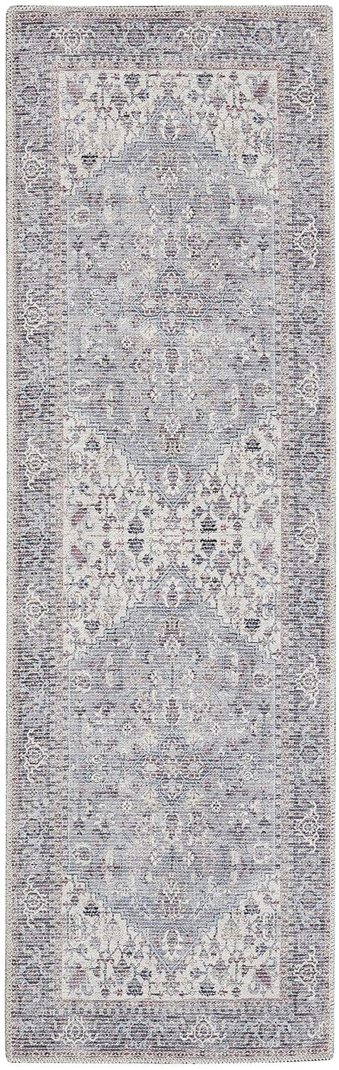 Machine Washable Oriental Gray Area Rug