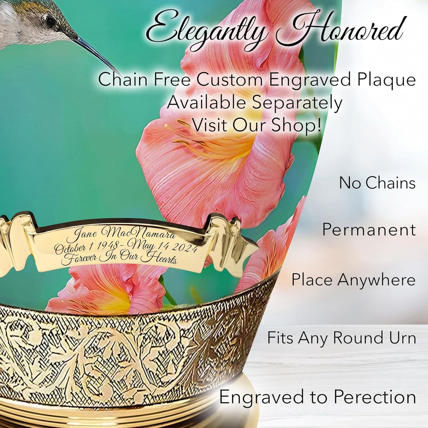 Hummingbird Cremation Urn for Ashes for Women - Beautifully Handcrafted & Personalized Hummingbird Cremation Urns for Human Ashes Adult Female, Mom, Sister or Daughter
