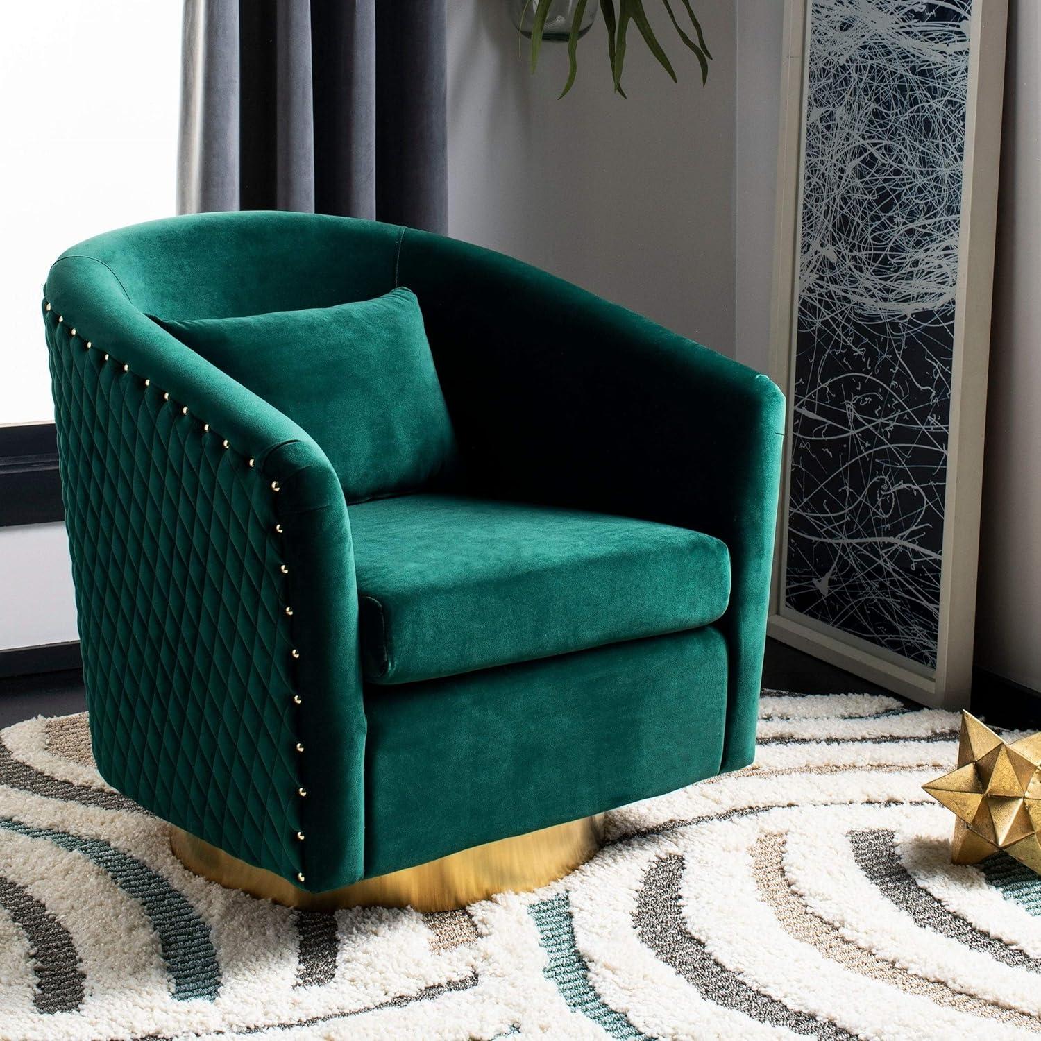 Skye Upholstered Swivel Barrel Chair