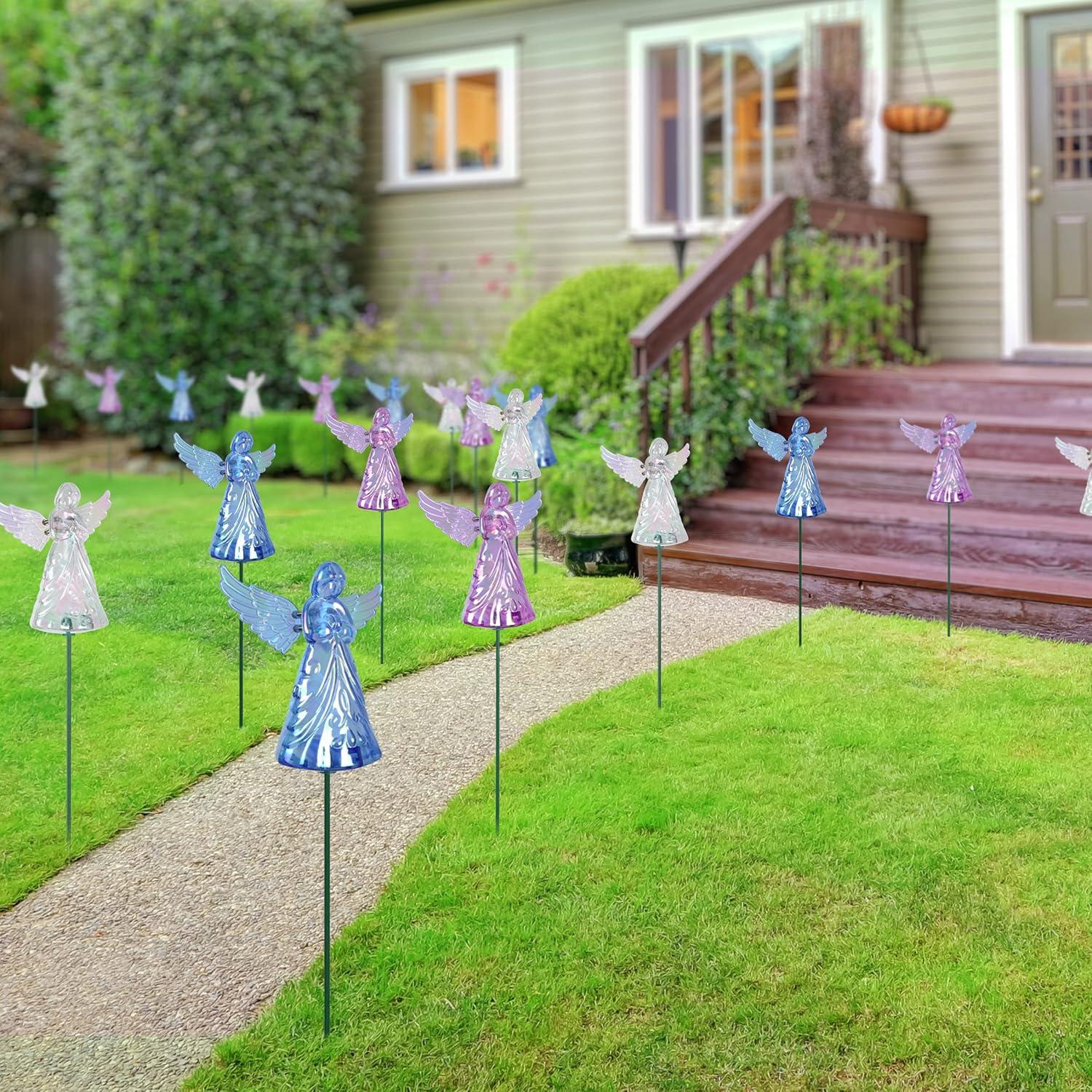 Exhart 2 Piece Angel WindyWing Garden Stakes, 4.5 by 30 Inches (Set of 2)