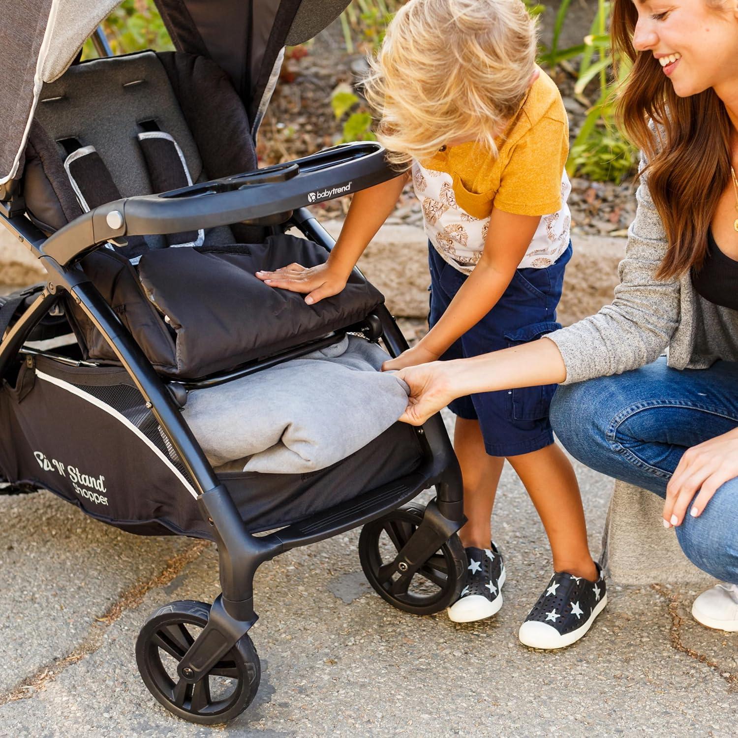 Baby Trend Sit N' Stand 5-in-1 Shopper Stroller Travel System - Gray