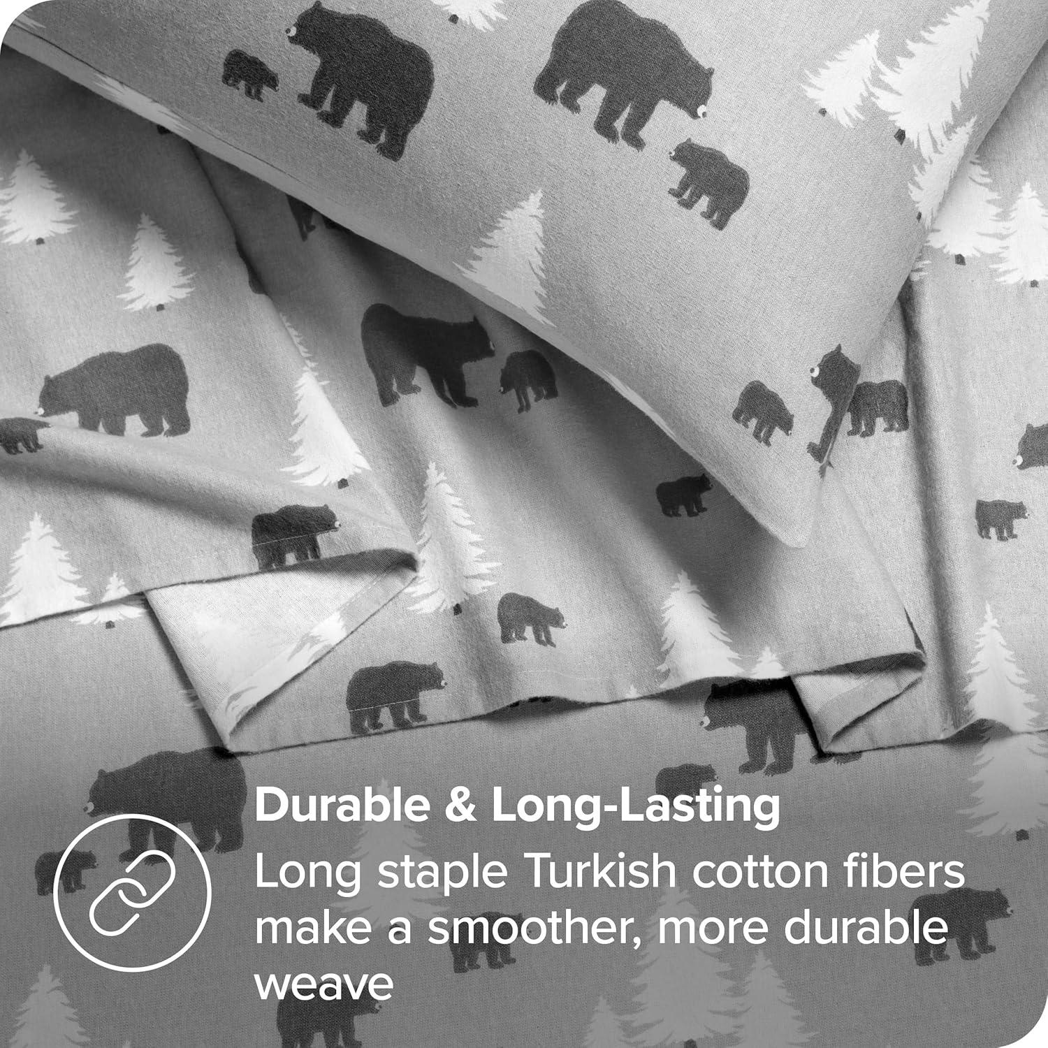 Kodiak Cotton Flannel King Sheet Set by Bare Home