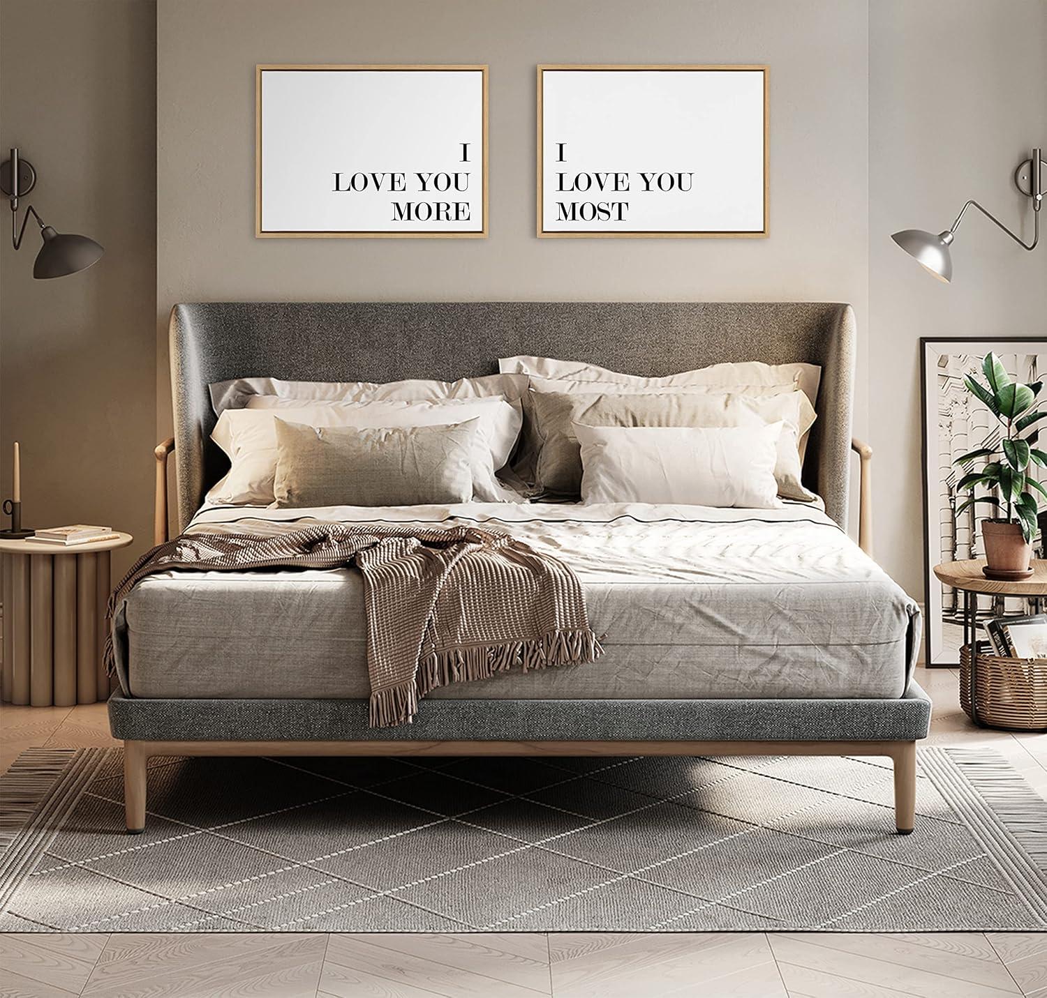 (Set of 2) 18" x 24" Sylvie I Love You Canvas by Maggie Price Natural - Kate & Laurel All Things Decor