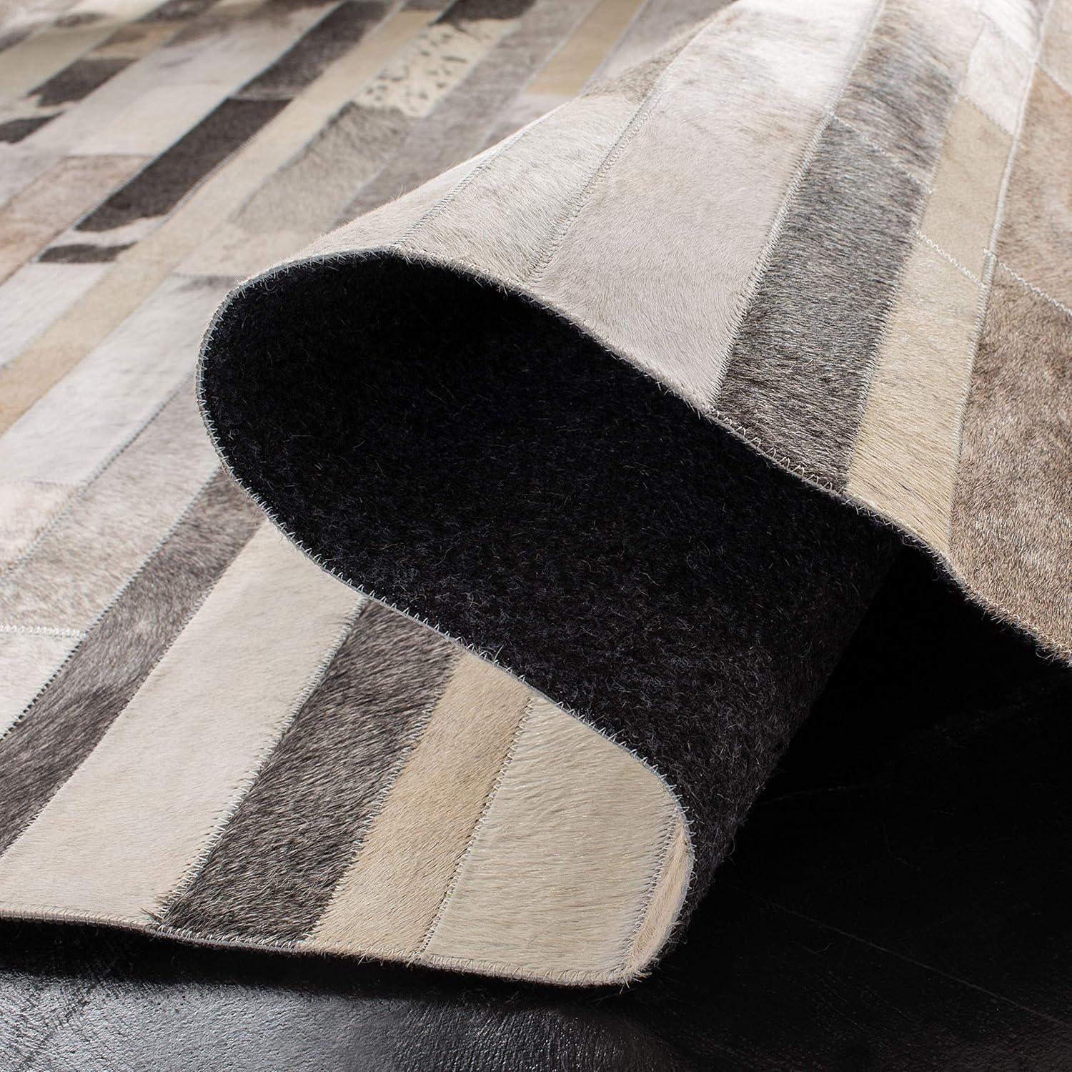 Studio Leather STL218 Hand Woven Indoor Runner Rug - Grey/Ivory - 2'3"x8' - Safavieh
