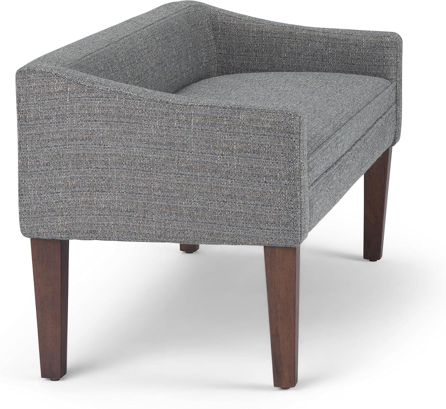 Simpli Home Parris Polyester Upholstered Bench