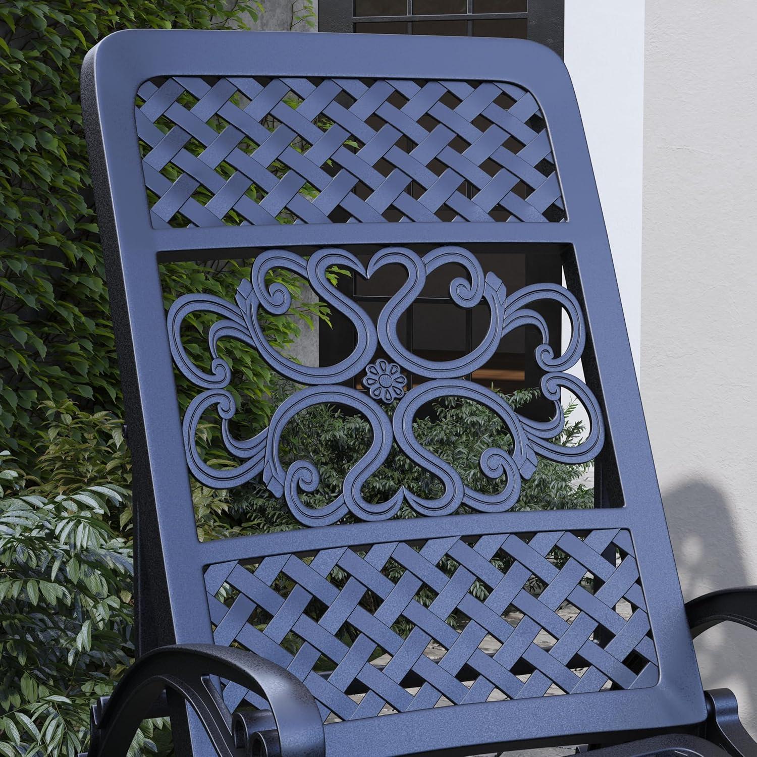Homestyles Sanibel Cast Aluminum Outdoor Patio Reclining Chaise Lounge in Bronze