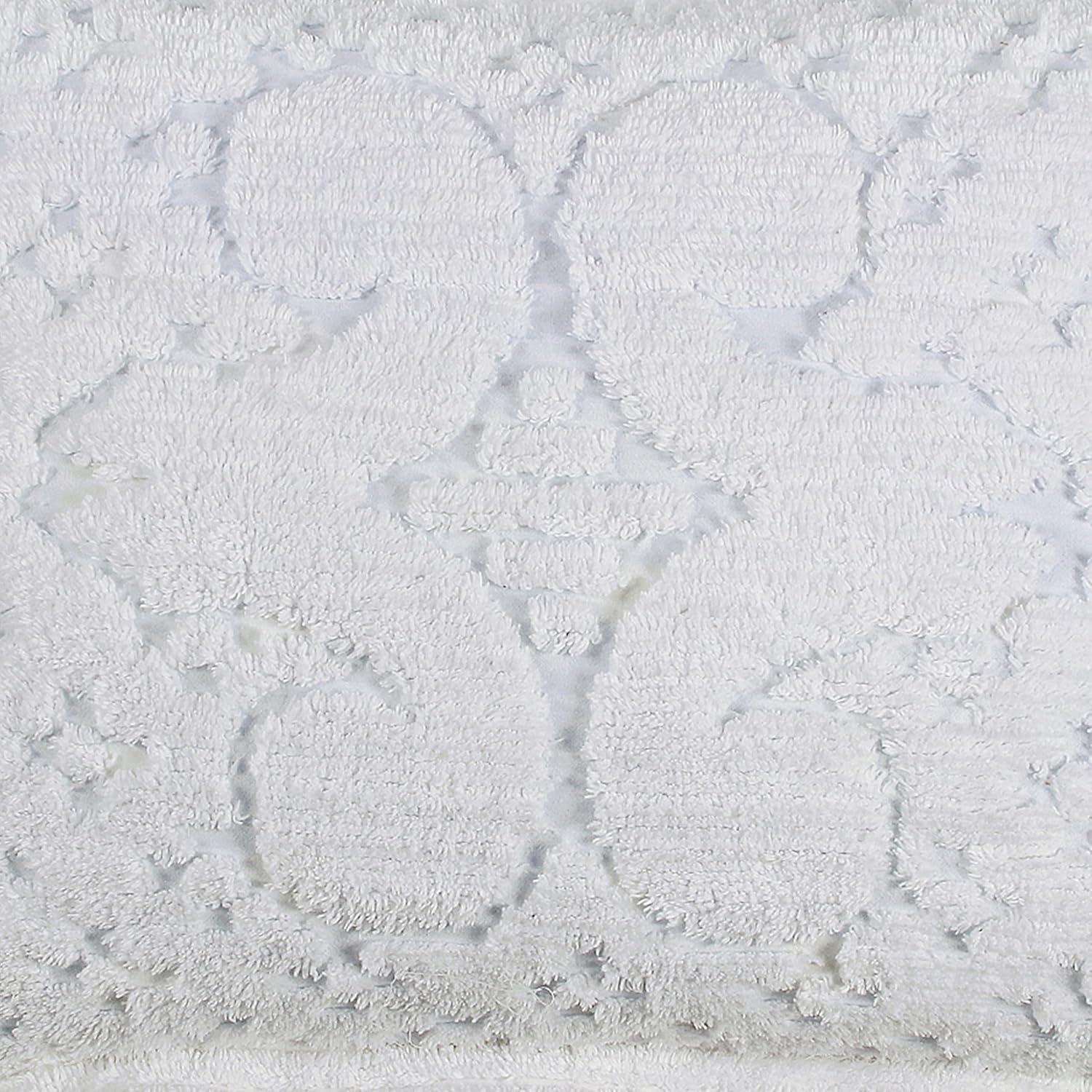 Better Trends Ashton Collection Chenille Bedspread Set, 100% Cotton Machine Washable Bedding Set, Soft & Breathable Medallion Design Coverlet with Sham, Luxurious All Season Comfort