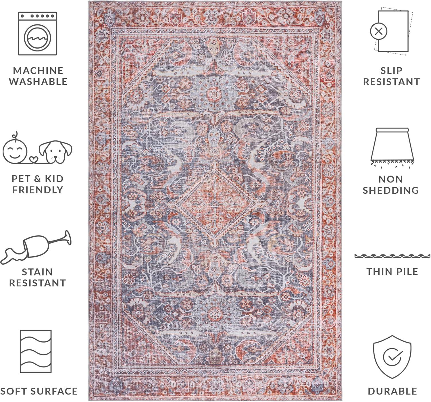 Tucson TSN125 Power Loomed Machine Washable Area Rug  - Safavieh