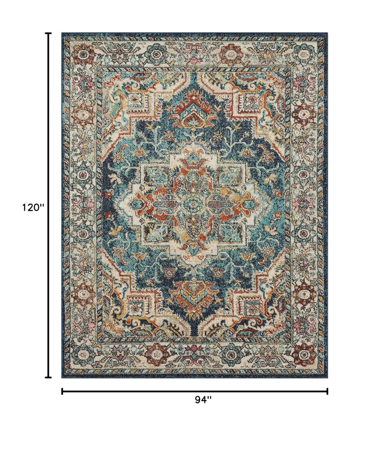 Dellen Blue 7 ft. 10 in. x 10 ft. Area Rug