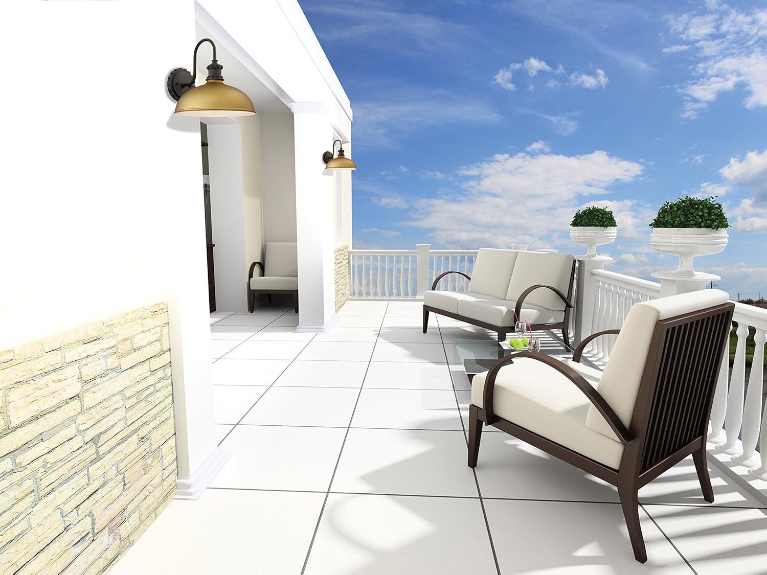 Minka Lavery Industrial Outdoor Barn Light Fixture Black Gooseneck Arm 11 3/4" for Post Exterior Deck House Porch Yard Patio