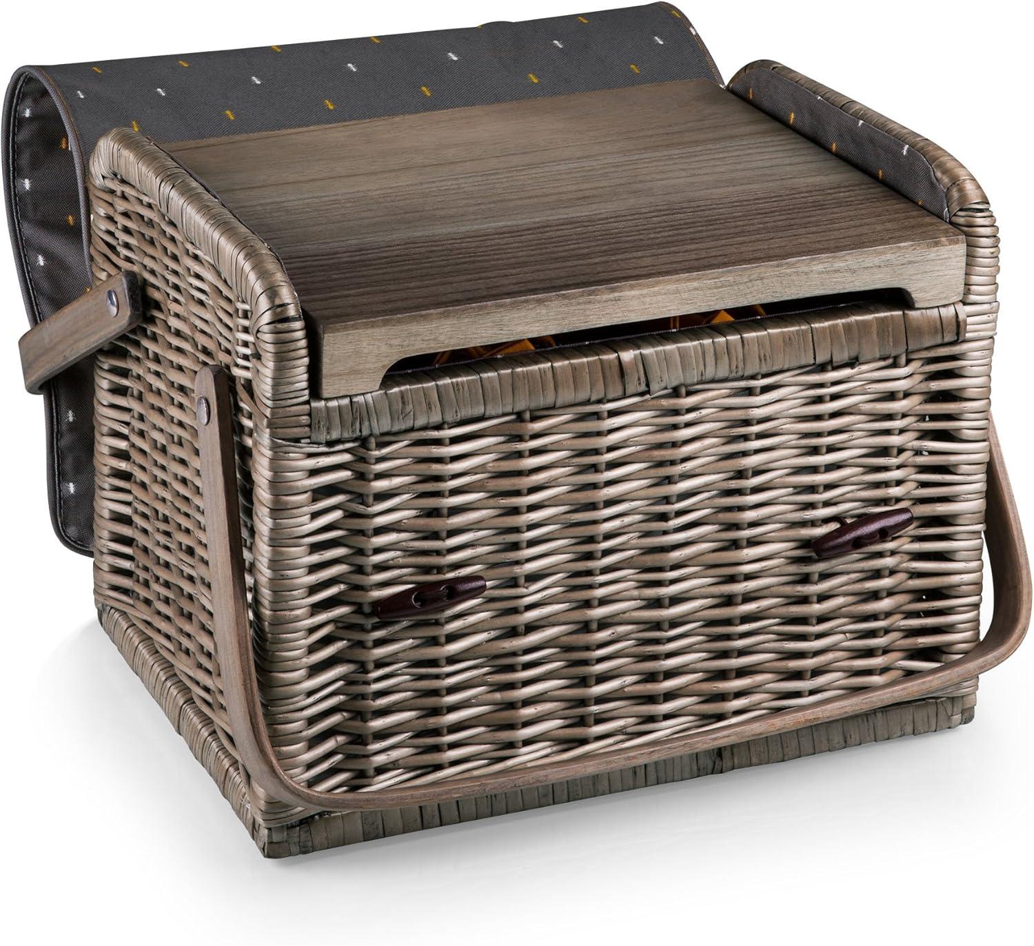 Picnic Time Kabrio Wine & Cheese Picnic Basket with Picnic Set 2