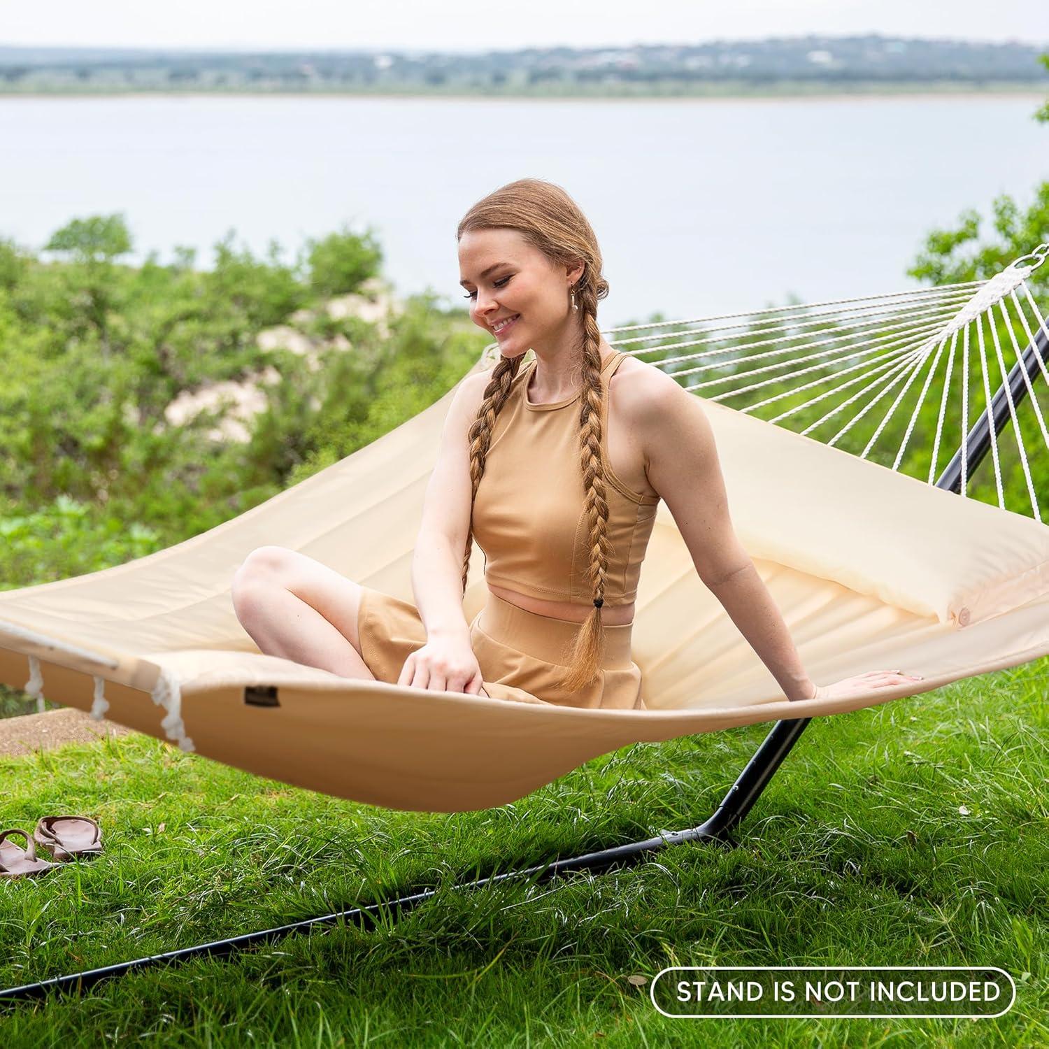 2-Person Quilted Polyester Spreader Bar Hammock