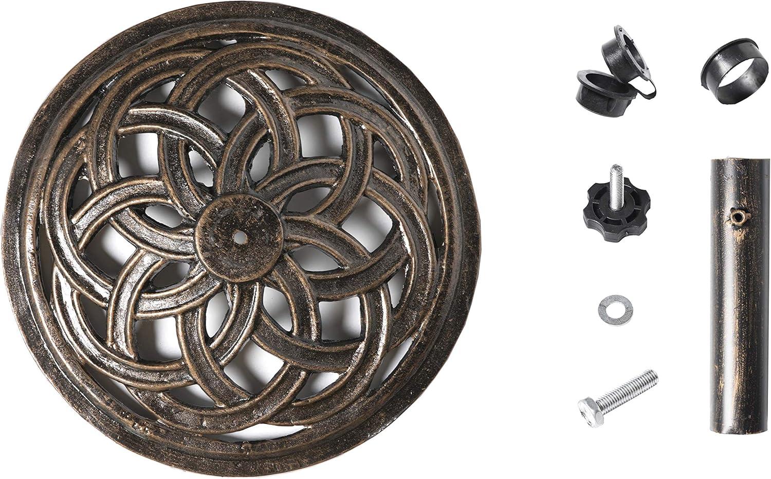 20 lb. Bronze Cast Iron Round Patio Umbrella Base Holder