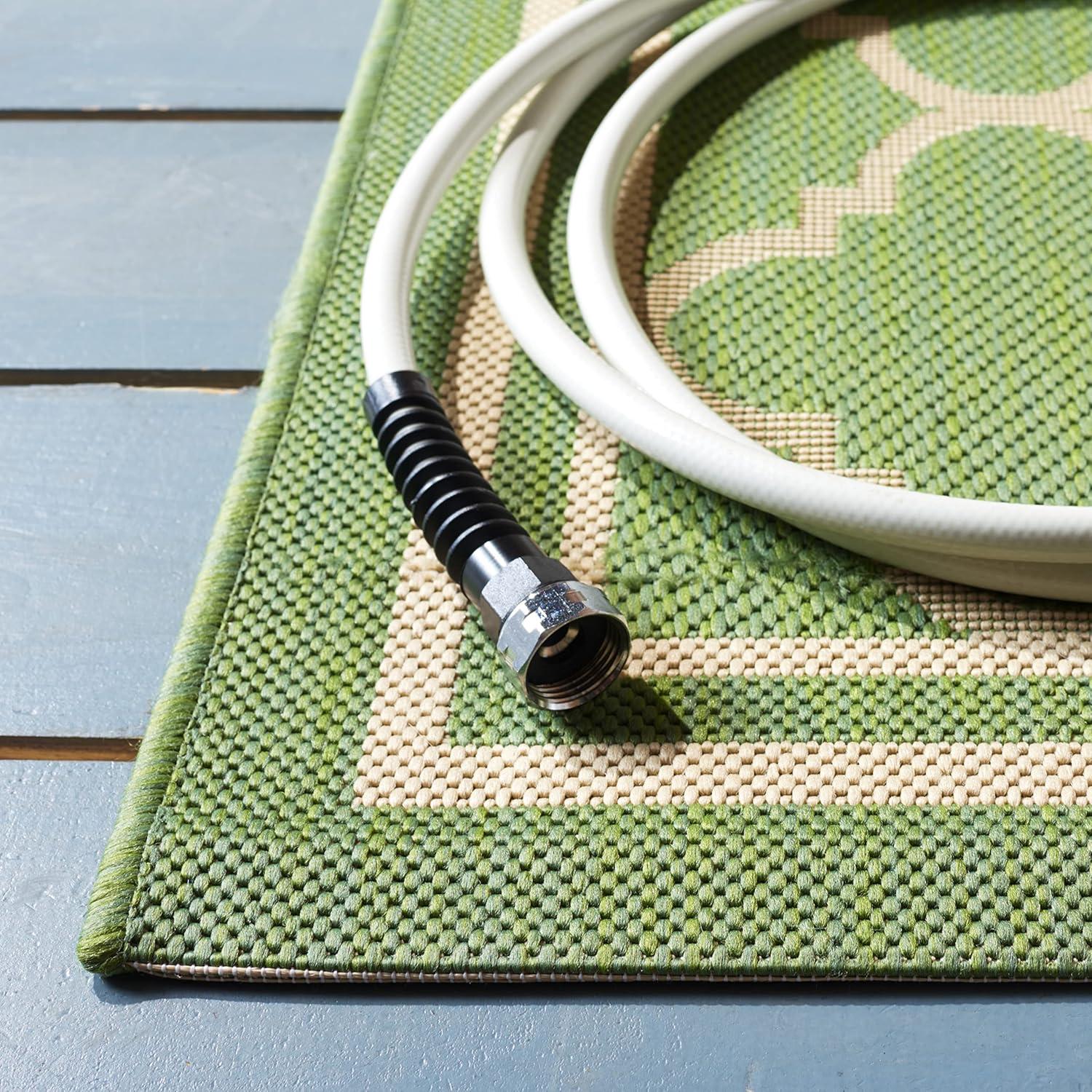 Courtyard CY6918 Power Loomed Indoor/Outdoor Runner Rug - Green/Beige - 2'3"x16' - Safavieh.