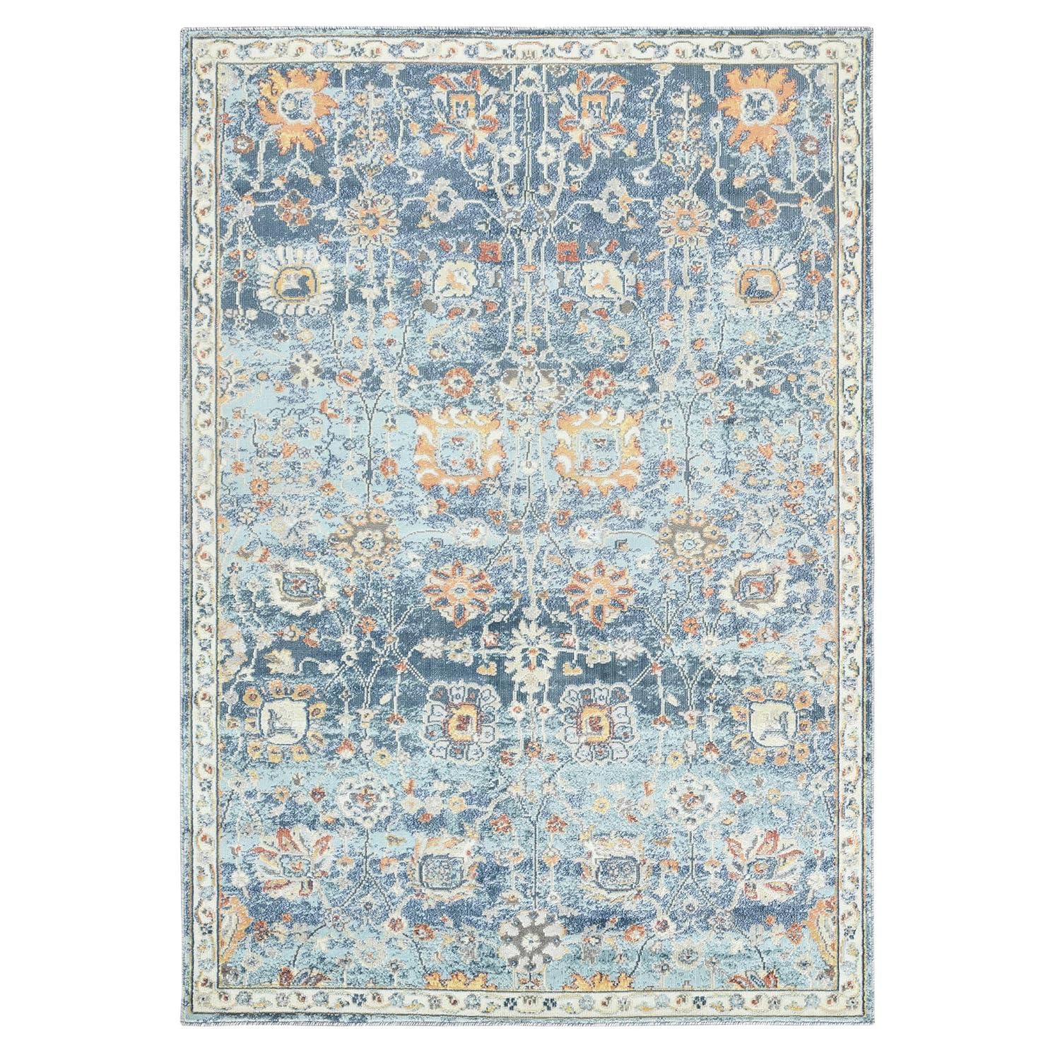 AMER Rugs Bohemian Hialeah Collection, Indoor/Outdoor 5x7 Area Rug, Rugs for Living Room, Bedroom, Dining Room, Kitchen - Navy Blue