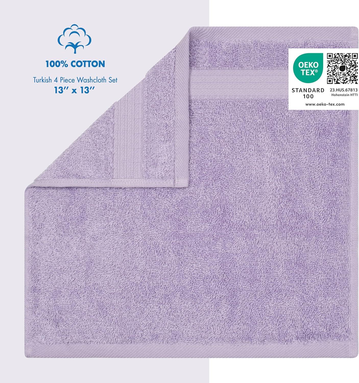 Charlton Home® Darcelle 100% Cotton 4 Piece Turkish Washcloth Set (Set of 4)