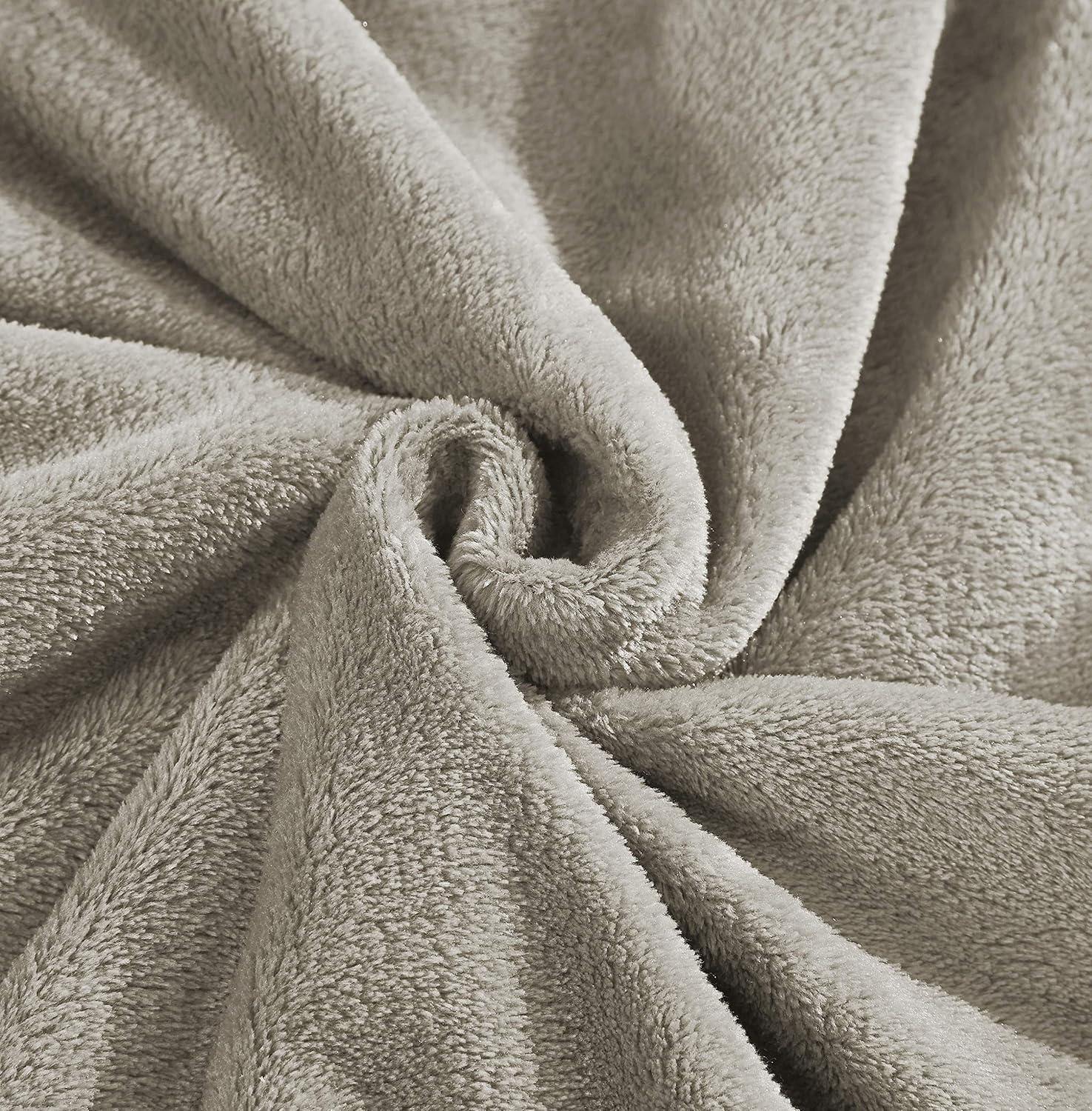 Taupe California King Deep Pocket Flannel Fleece Sheet Set