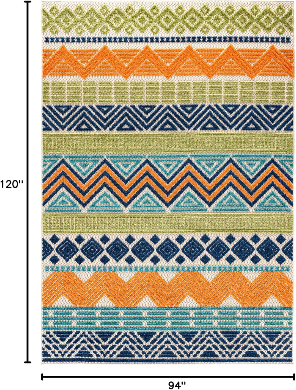 World Rug Gallery Marbella Contemporary Boho Indoor/Outdoor Area Rug