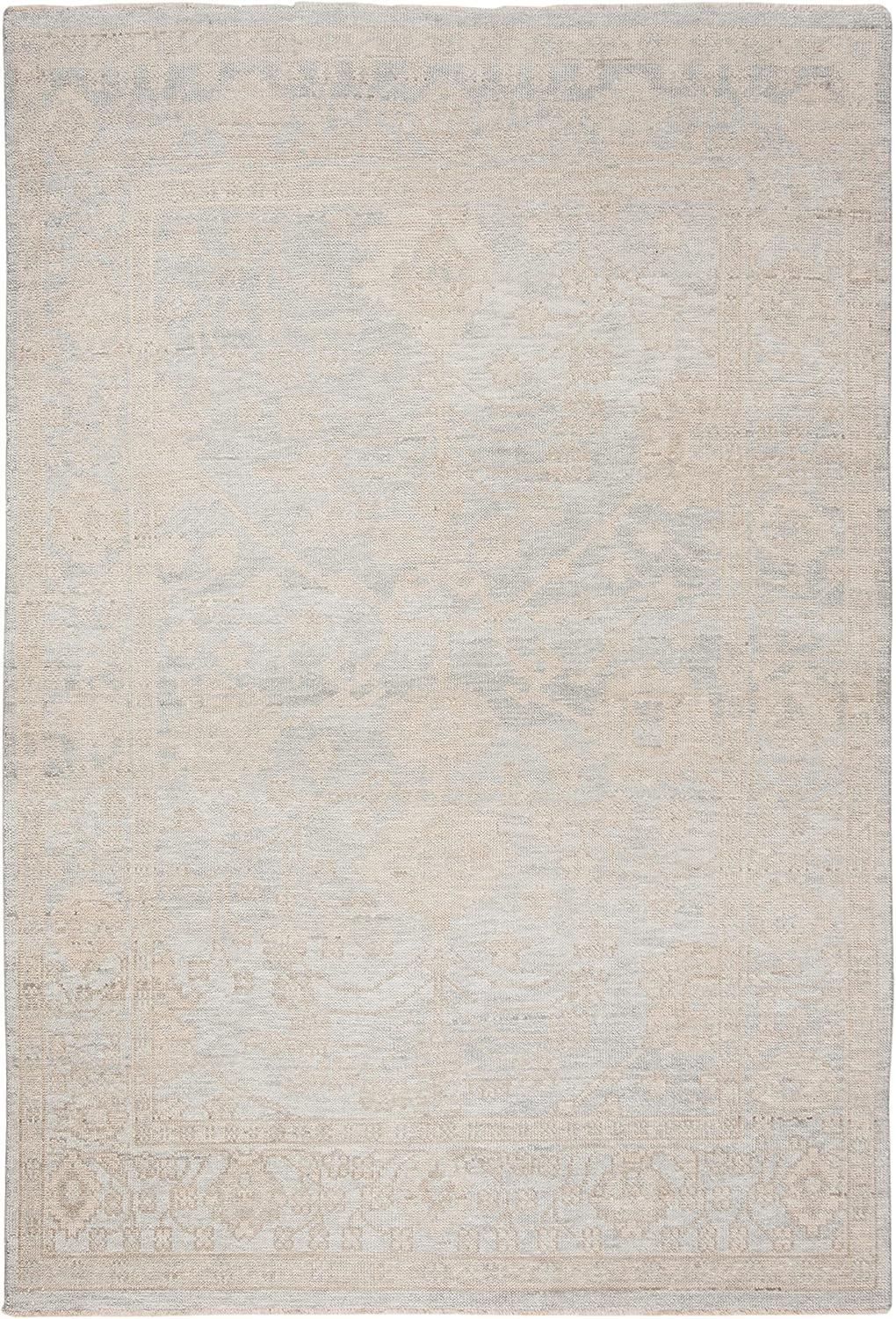 Izmir IZM134 Hand Knotted Area Rug - Light Blue/Ivory - 6'x9' - Safavieh