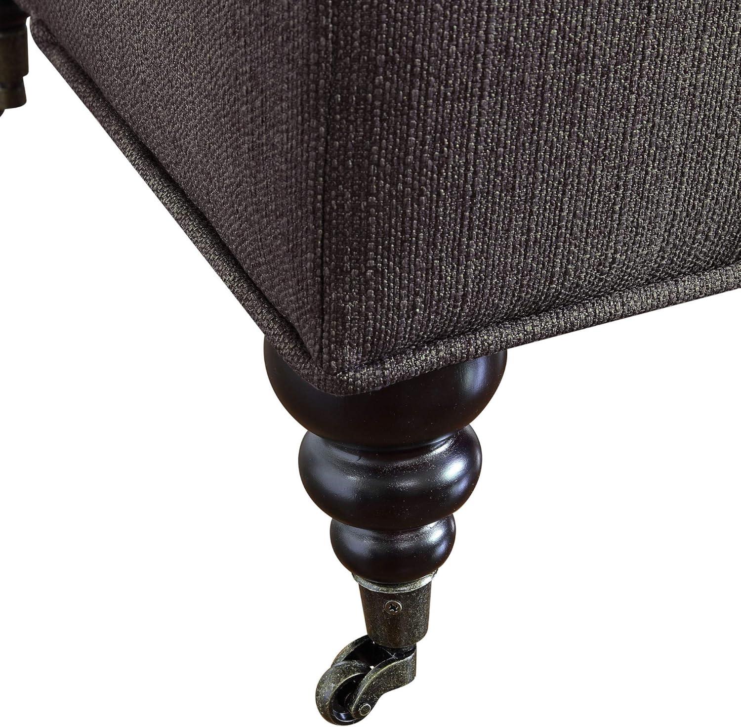 Abbot Square Tufted Ottoman with Storage and Casters - Serta