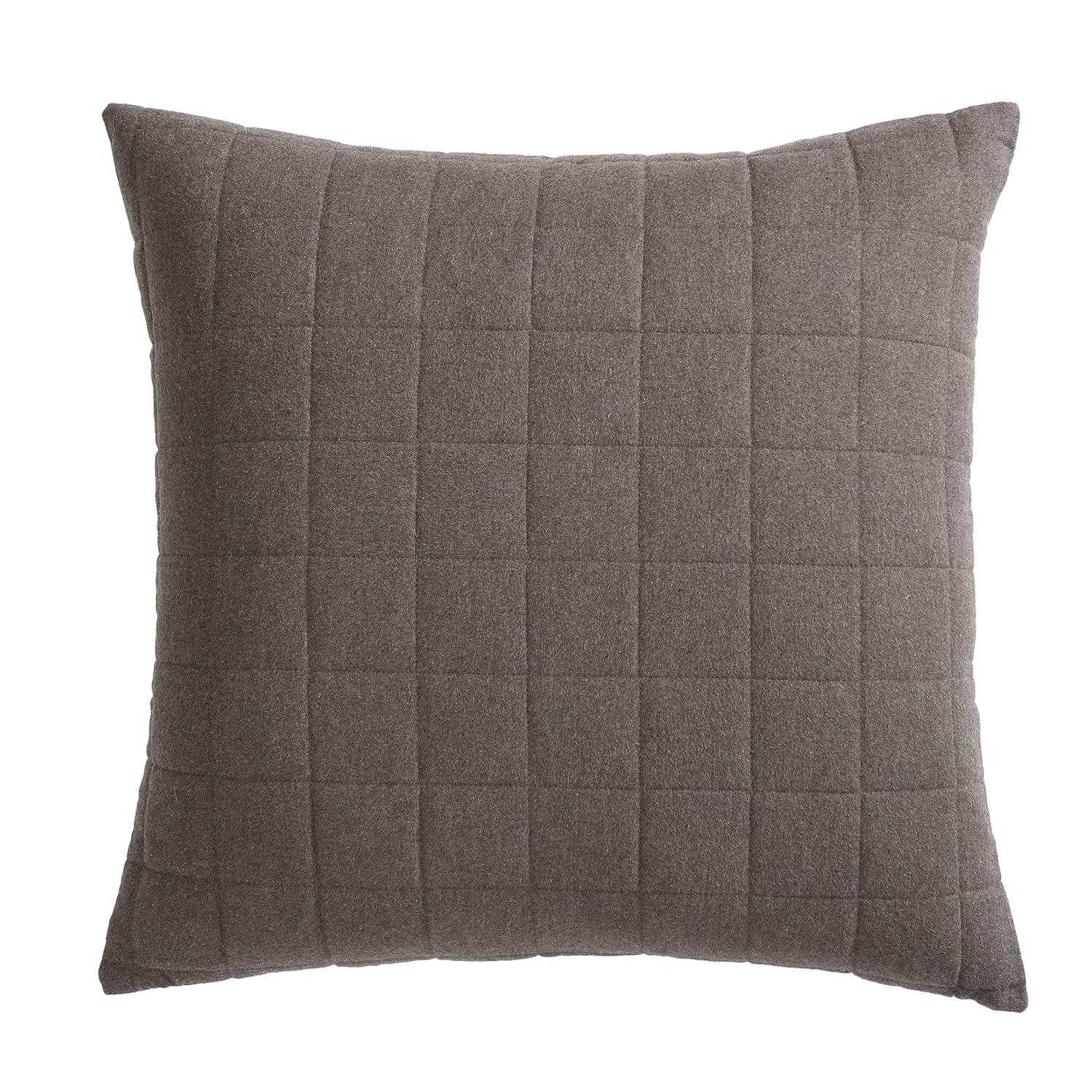 Chocolate Brown Euro Sham in Super Soft Cotton Flannel