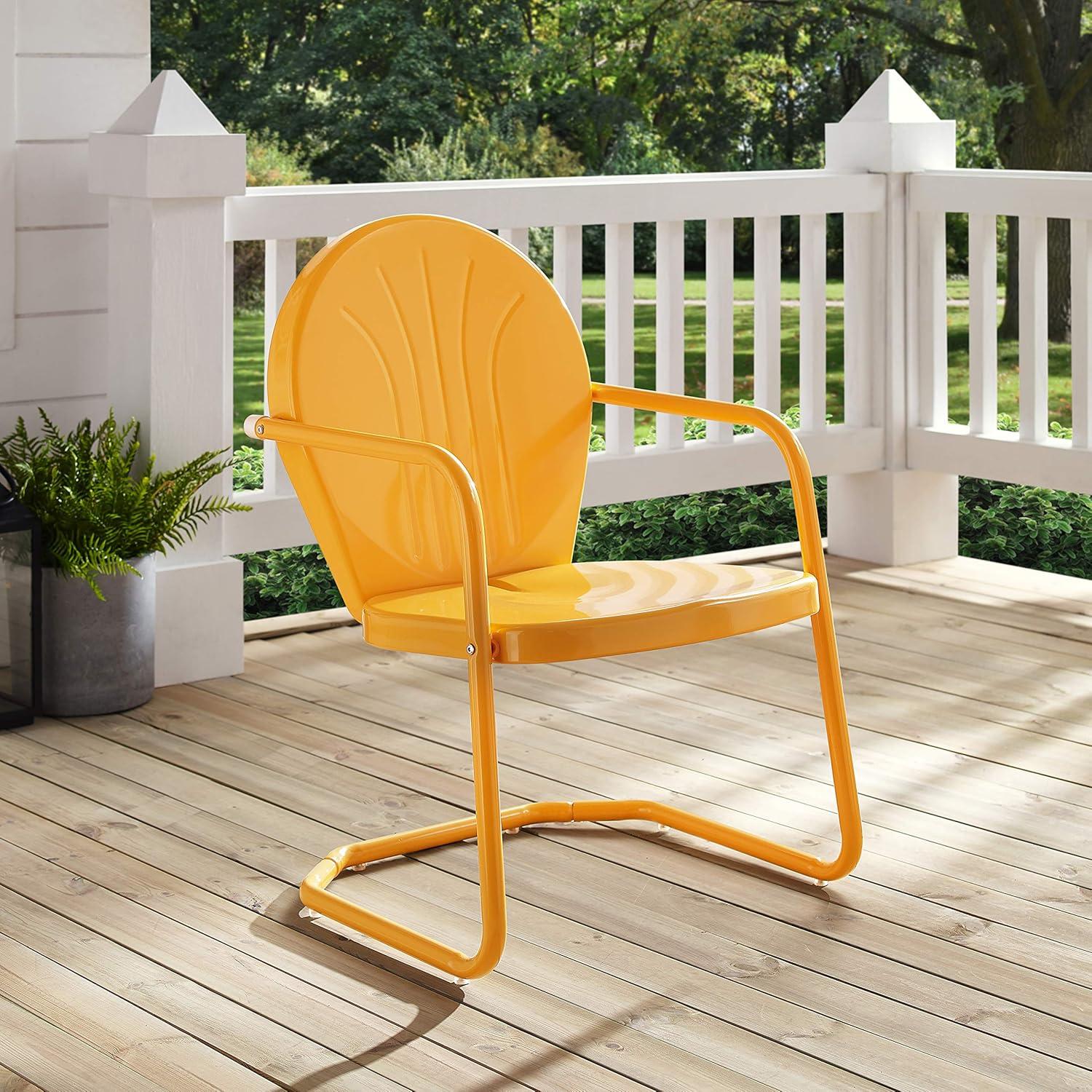 Tangerine Metal Outdoor Lounge Chair