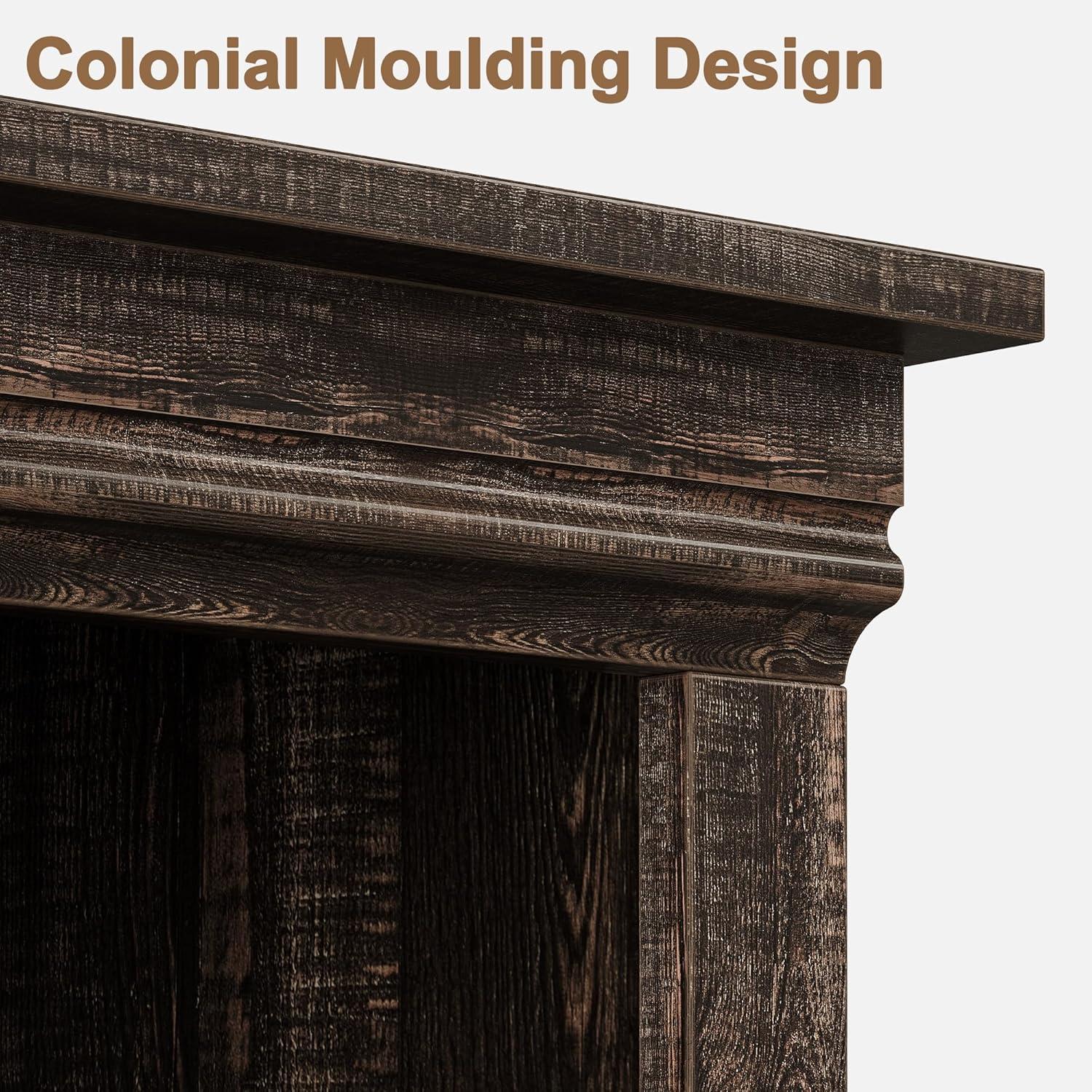 5-Tier Wooden Bookshelves with Cabinet Doors and Bookcases with Doors Floor Bookshelves and Office Storage Cabinets