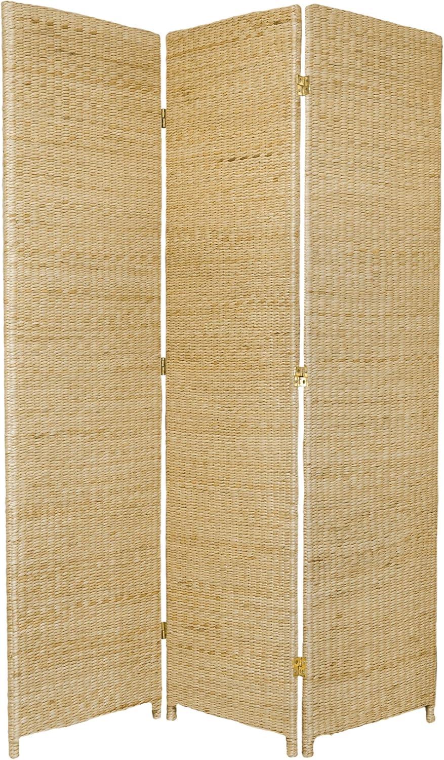 Highland Dunes Fickes 53" W x 71" H Woven Rushes Folding Room Divider