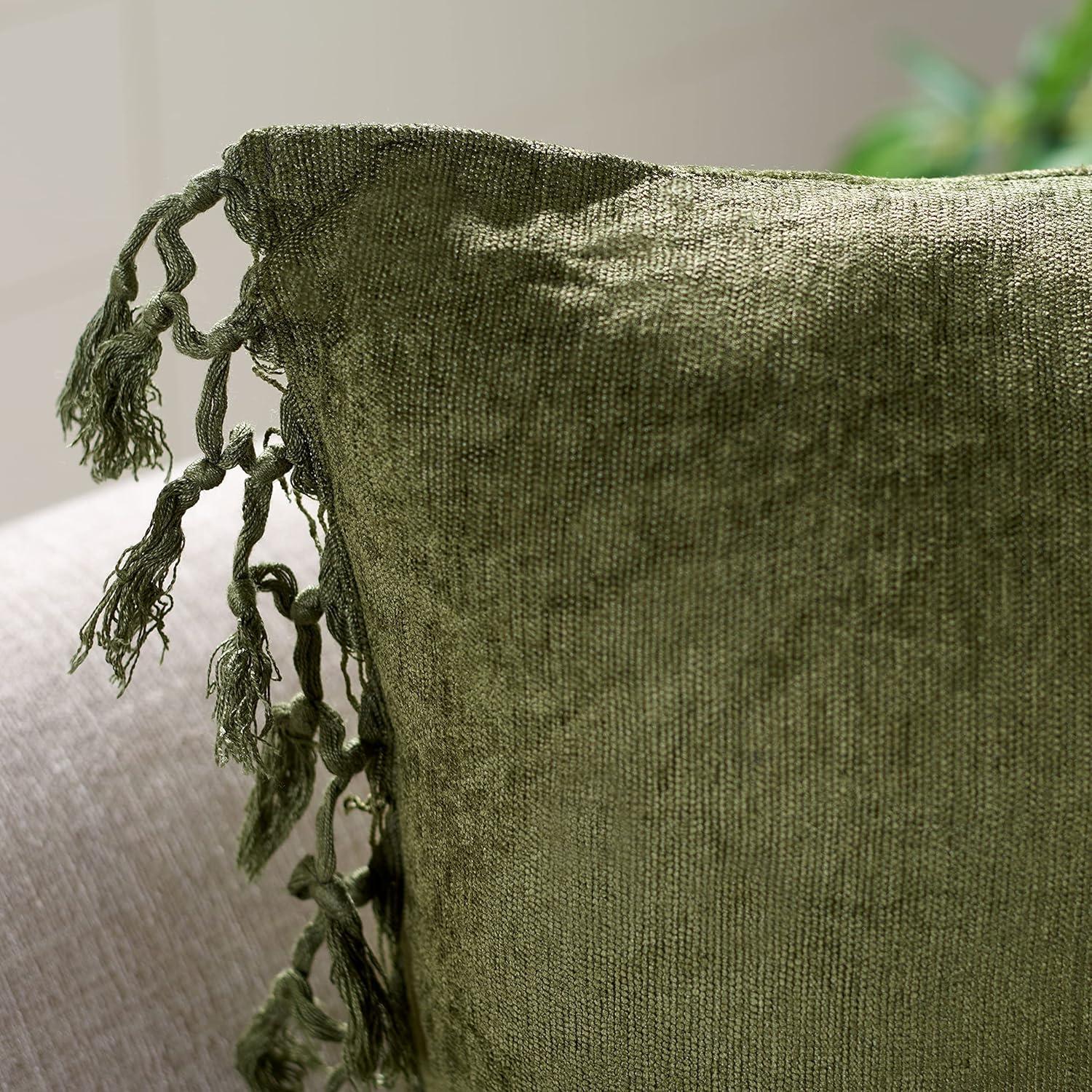 Dandria Fringed Cotton Reversible Throw Pillow