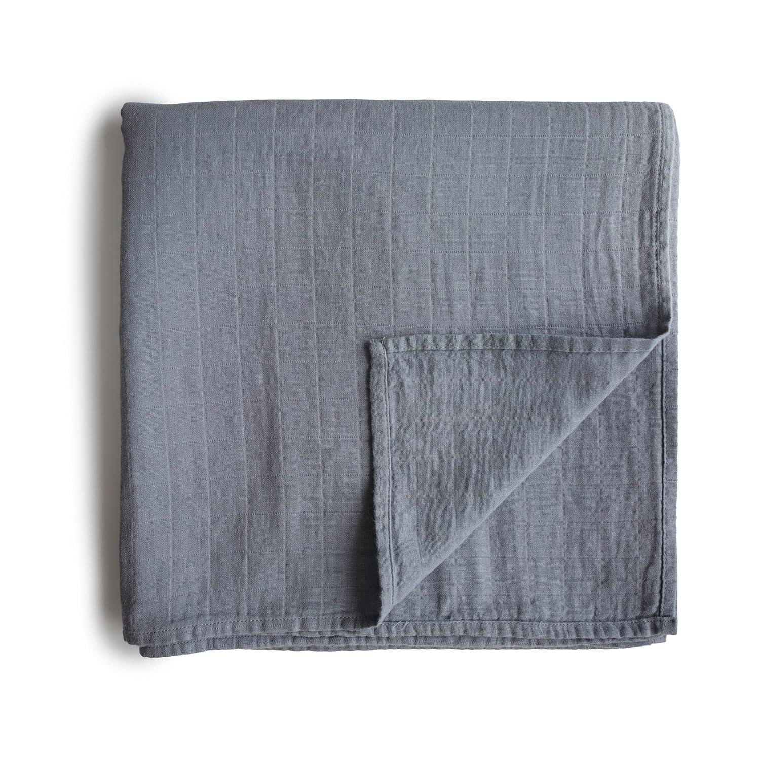 Mushie Muslin Swaddle Blanket Organic Cotton - Tradewinds