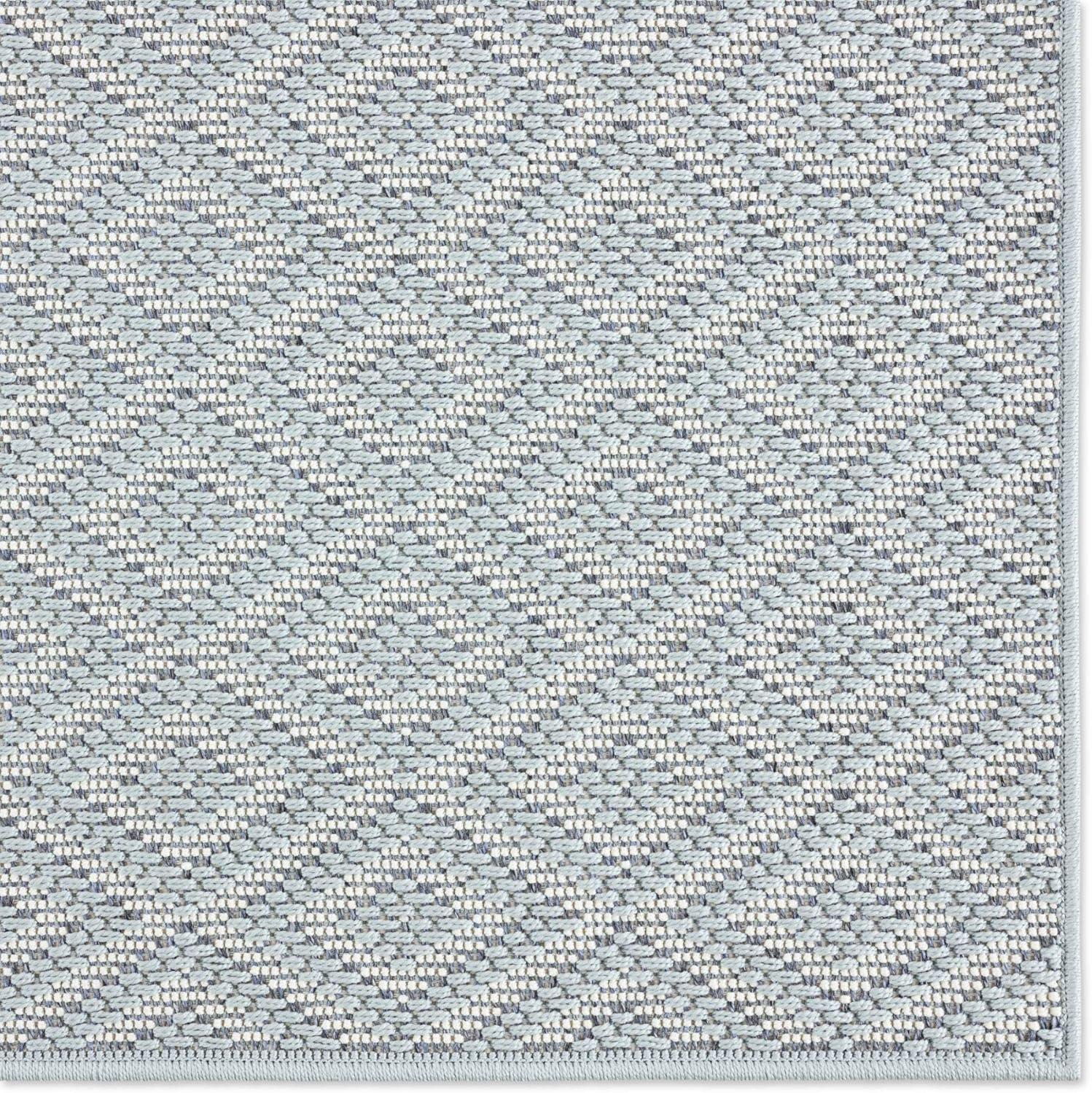 6'6" x 9'6" Tripoli Lydia Indoor/Outdoor Rug Blue/Cream - Home Dynamix: UV & Stain Resistant, Woven