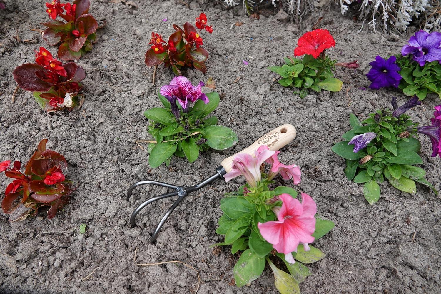 Gardener's Supply Company Lifetime Garden Cultivator | Heavy Duty Forged Steel with Ergonomic Hardwood Handle | Gardening Hand Tool for Weeding and