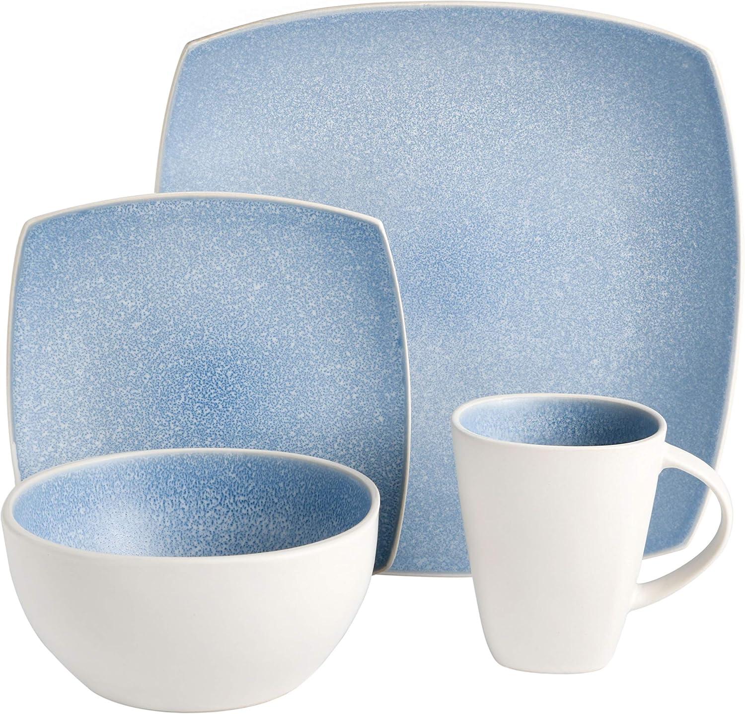 16pc Stoneware Soho Lounge Square Dinnerware Set - Gibson Soho Lounge