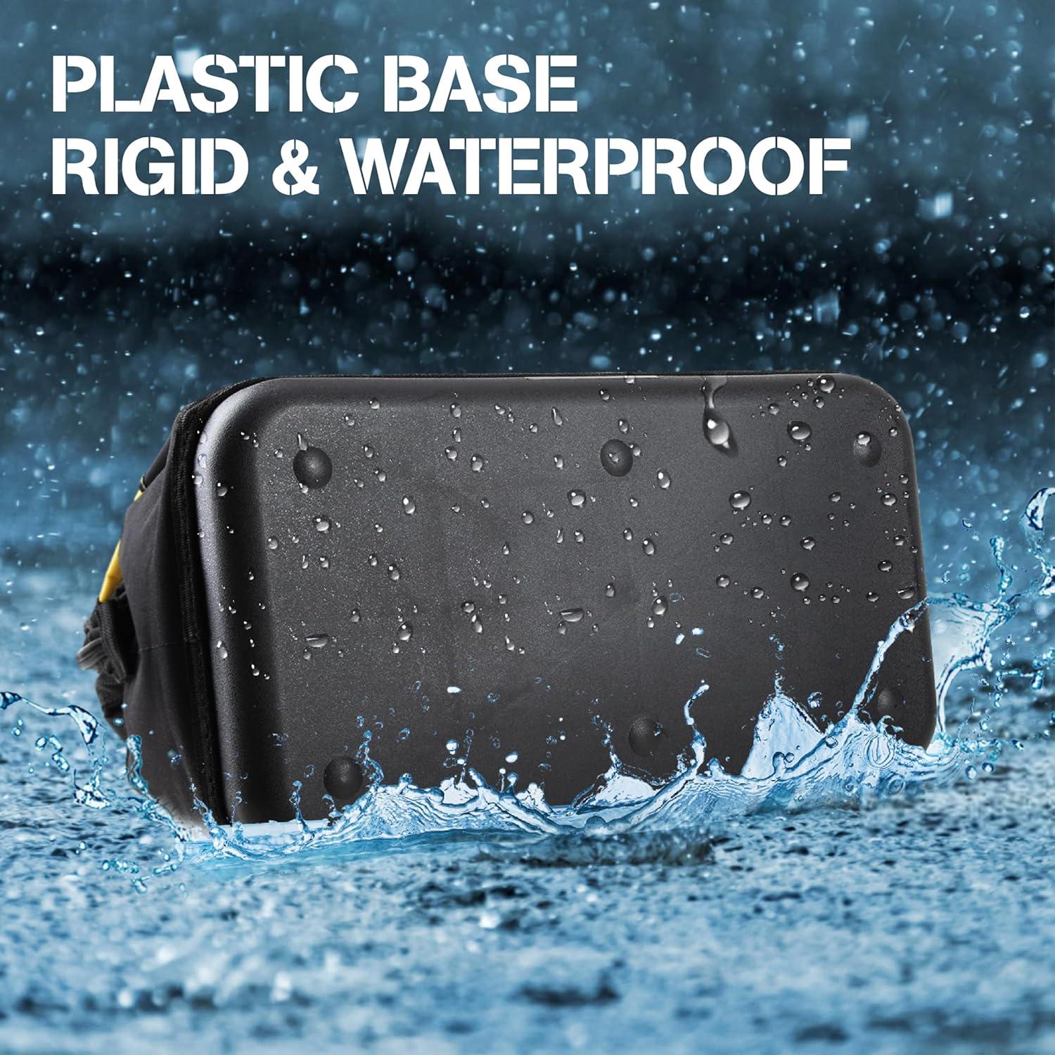 Olympia Tools 16 Inch Wide Mouth Tool Bag, Tool Tote with Water Proof Molded Base, Tool Bags for men with 21 Pockets and 7 Belt Loops, Padded Handle, Adjustable Shoulder Strap