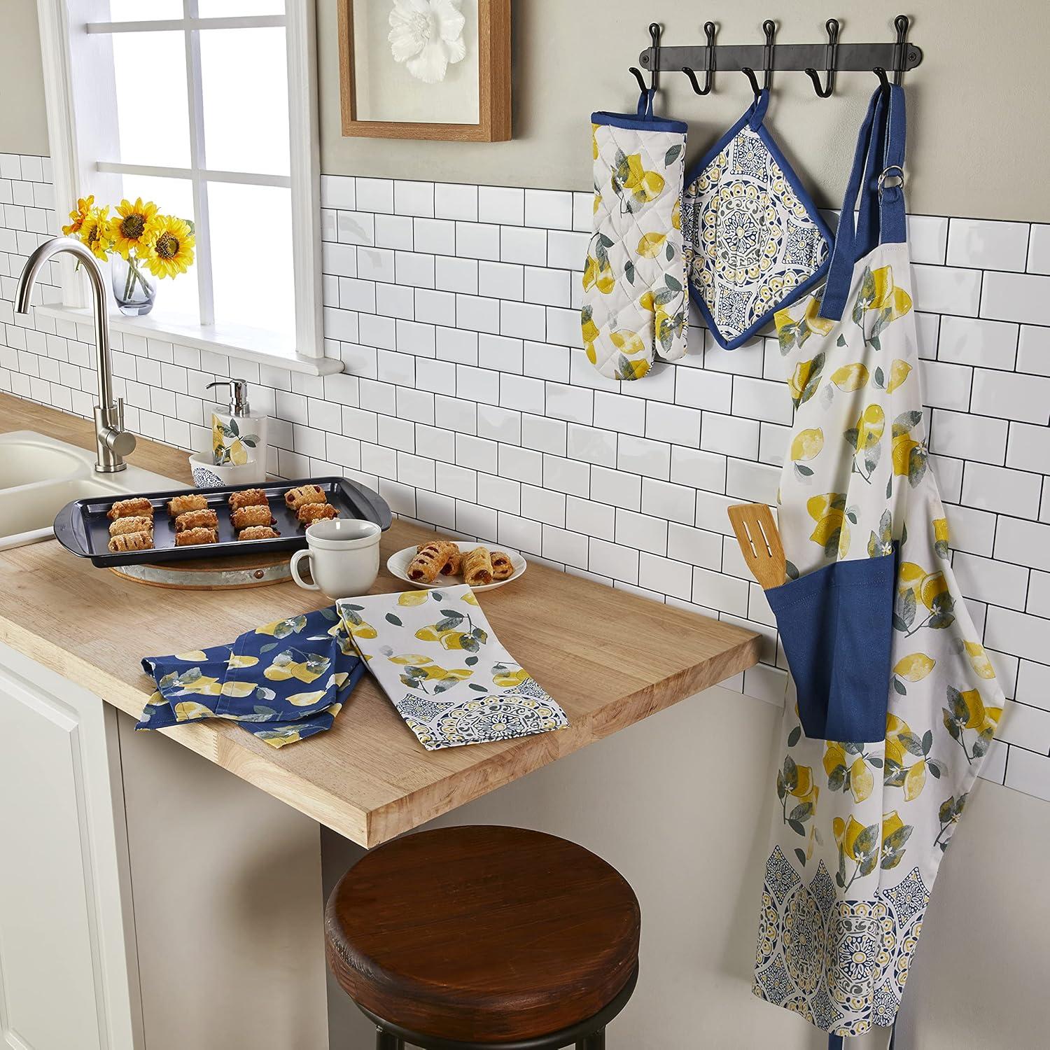 SKL Home Cotton Potholder & Oven Mitt Set