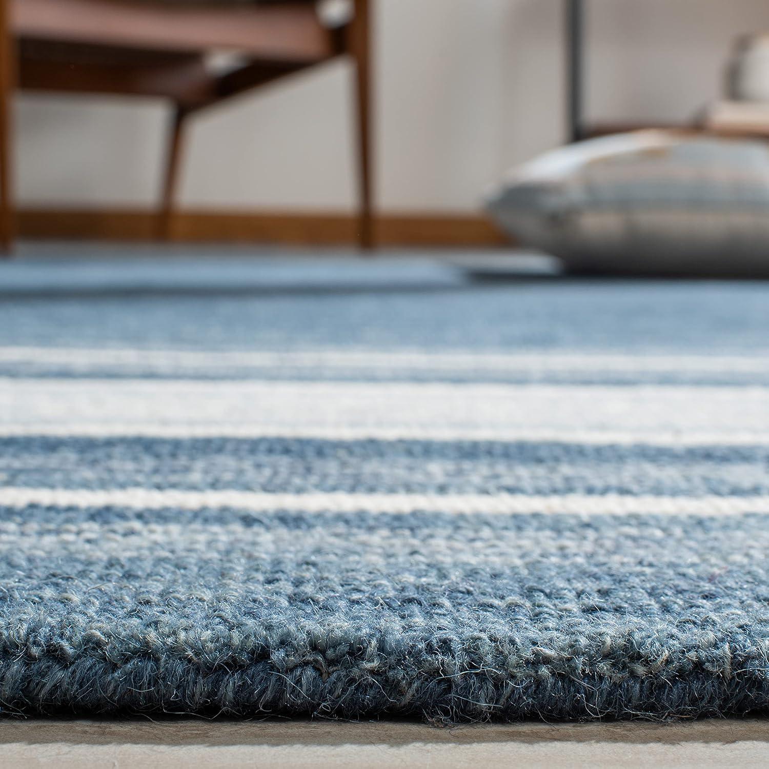 Metro MET602 Hand Tufted Indoor Area Rug - Blue/Ivory - 4'x6' - Safavieh