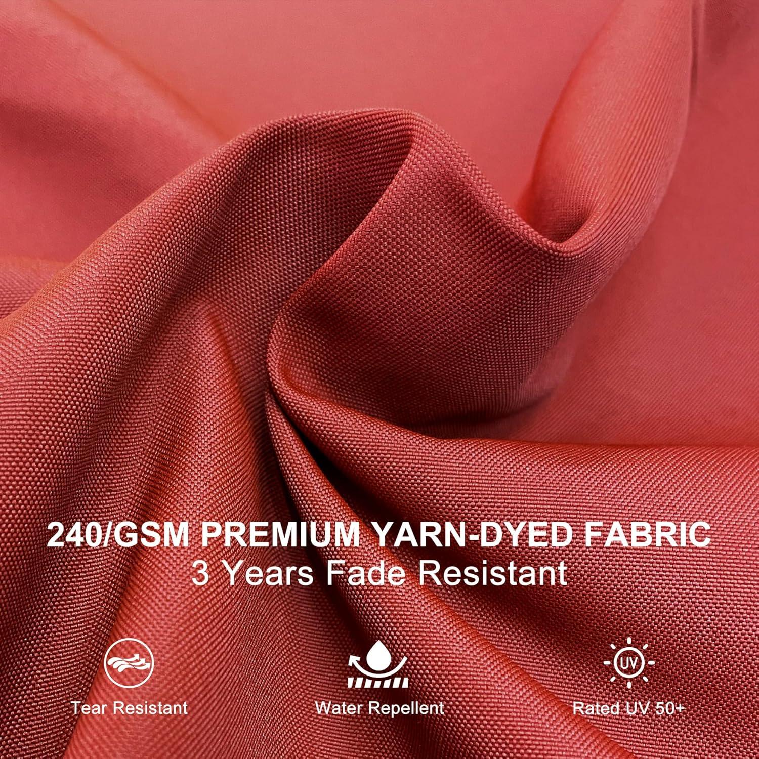 PURPLE LEAF 12 Feet Double Top Deluxe Square Patio Umbrella Offset Hanging Umbrella Cantilever Outdoor Market Umbrella Garden, Black