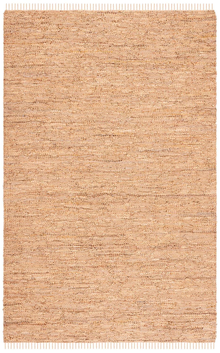 SAFAVIEH Vintage Leather Christal Solid Area Rug, Light Gold, 4' x 6'