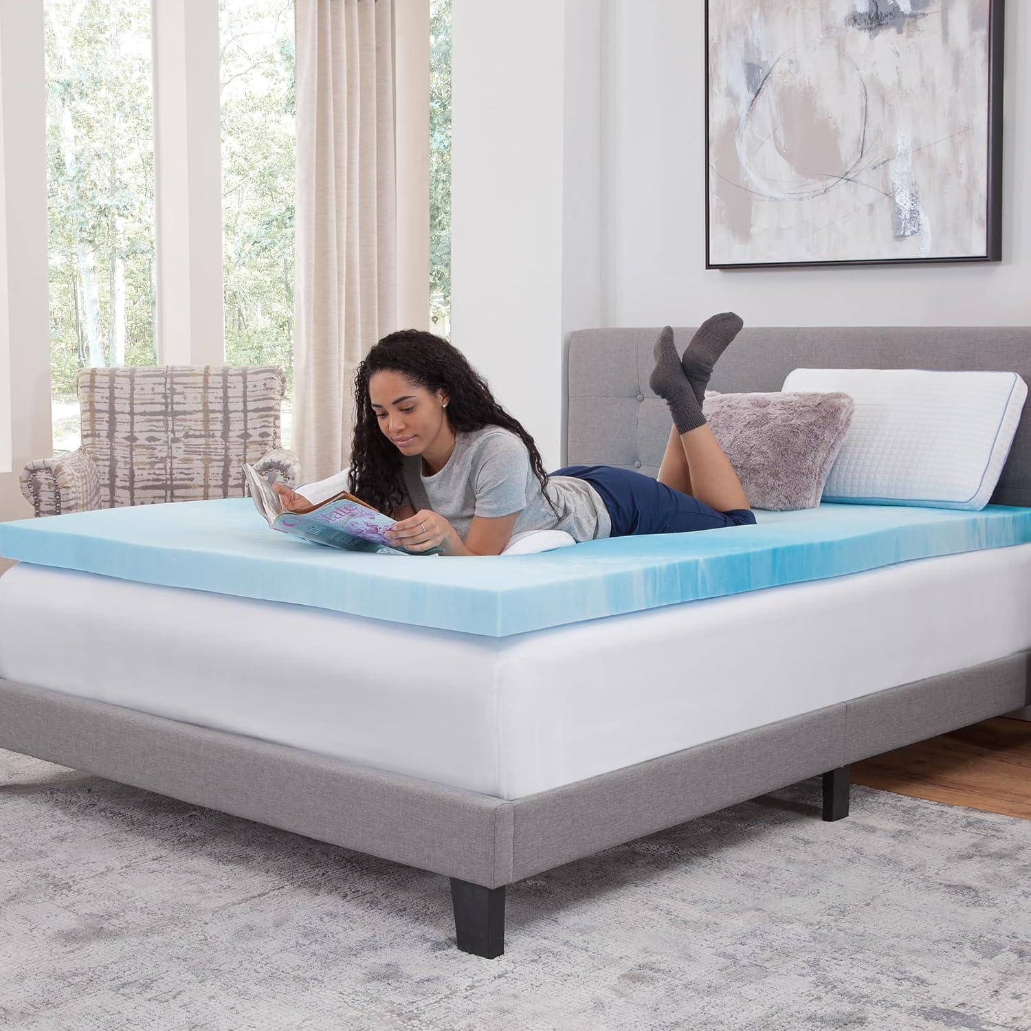 Vibe 3” Gel Swirl Memory Foam Mattress Topper